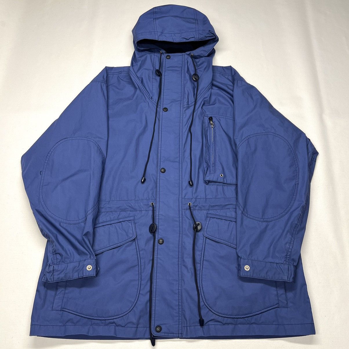 London Fog × Vintage VTG London Fog Jacket Blue Pocket Hood Zip Long Coat Towne Size US L / EU 52-54 / 3 - 1 Thumbnail