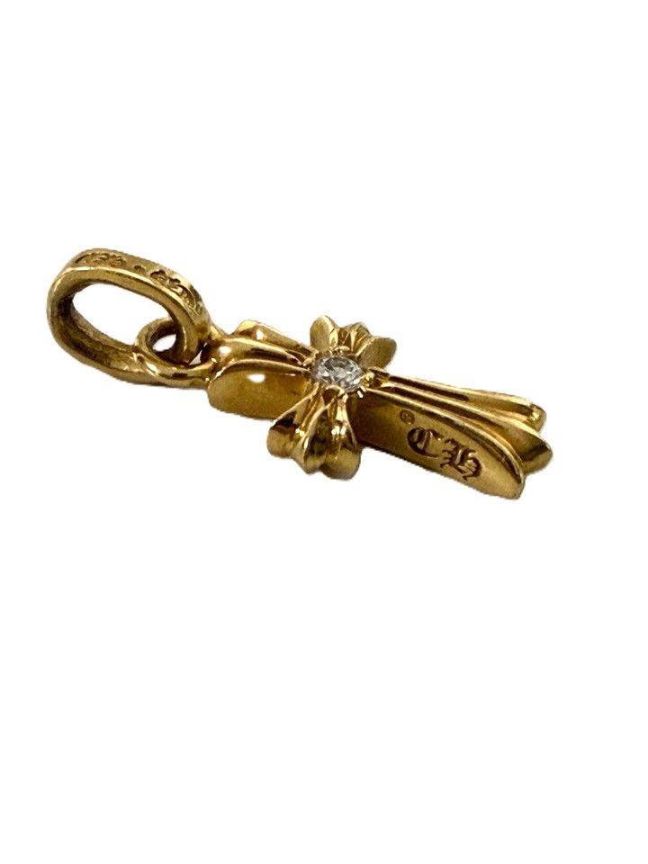 Chrome Hearts 22k Gold Baby Fat Diamond Size ONE SIZE - 3 Thumbnail
