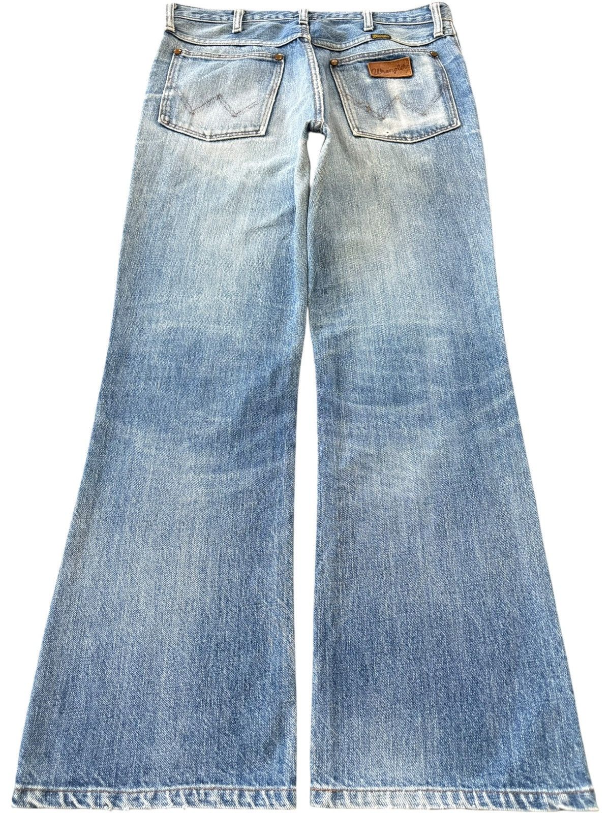 Wrangler Vintage 90s Wrangler Blue Bell Faded Flare Jeans Size US 31 - 2 Thumbnail