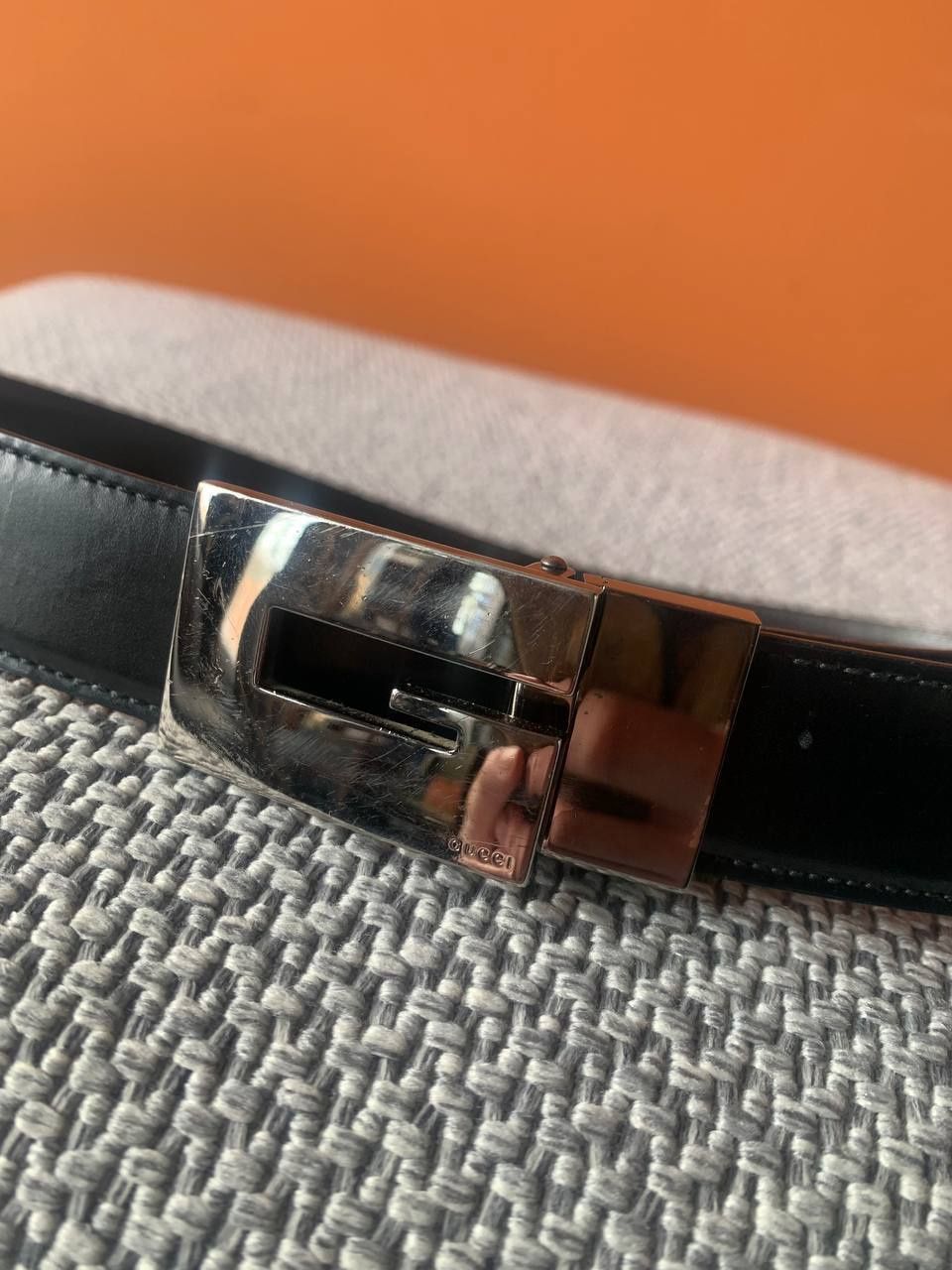 Gucci Gucci Vintage G Logo Leather Belt Size ONE SIZE - 6 Thumbnail