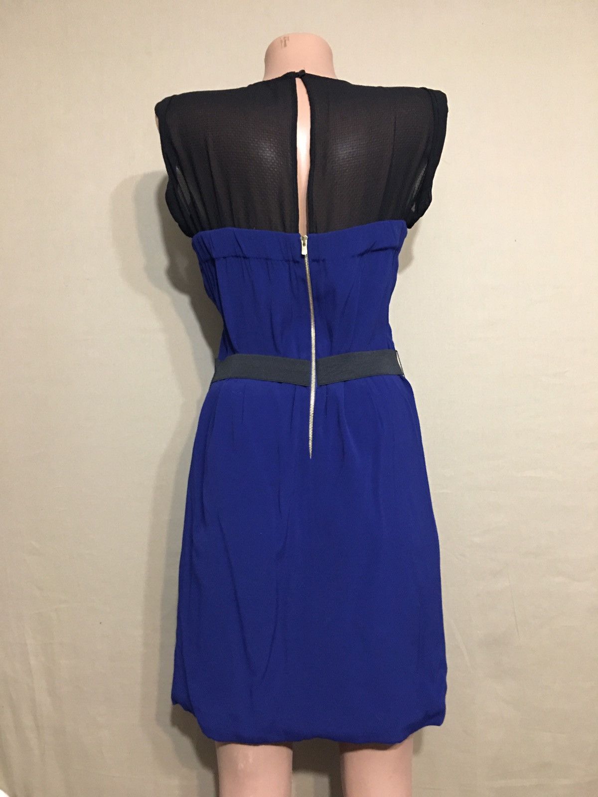 Sandro Sandro Paris Blue Designer Midi Dress Size 1 Size S / US 4 / IT 40 - 6 Thumbnail