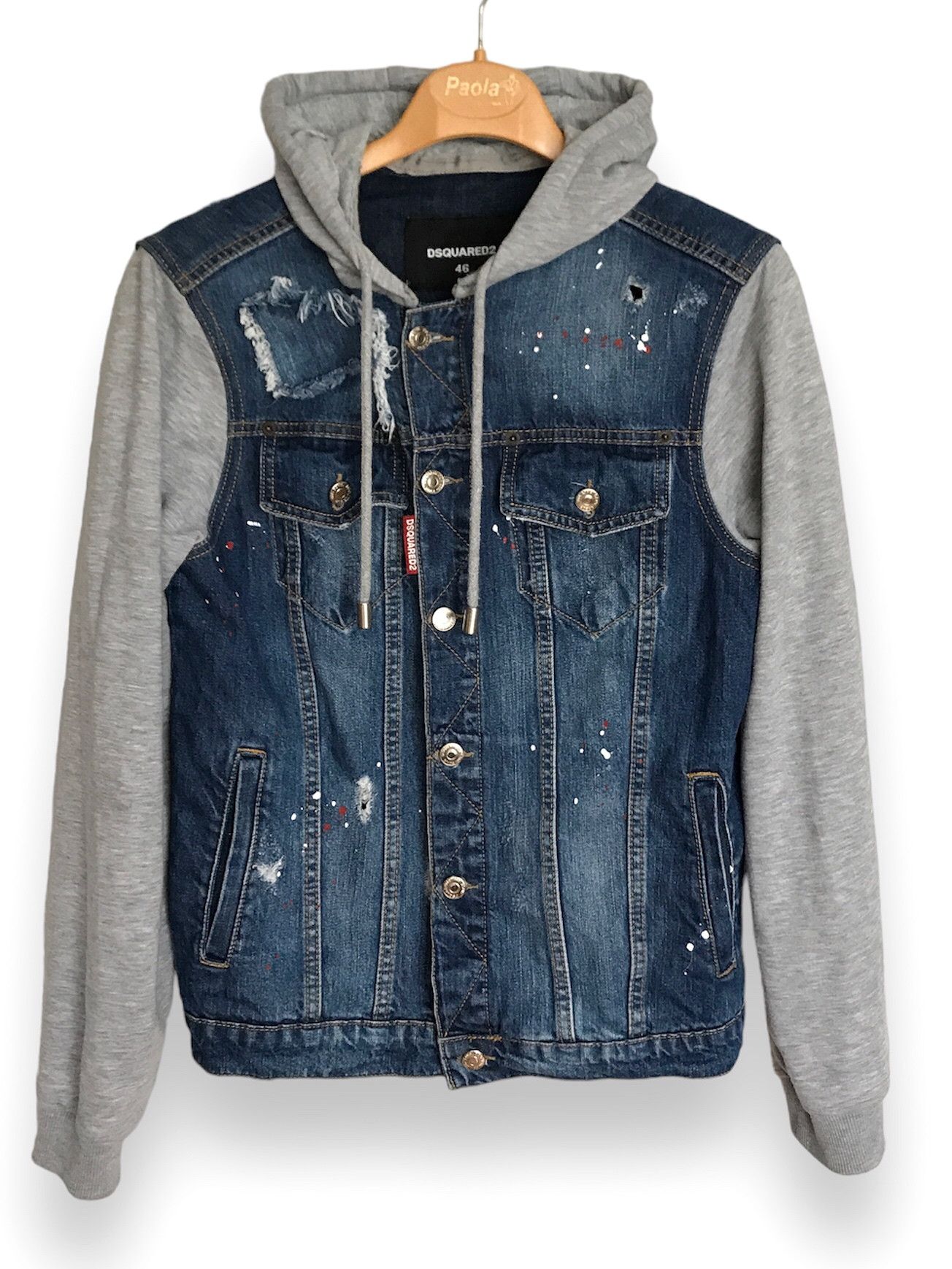 Dsquared2 DSQUARED2 DENIM & KNIT LIMED HOODED JACKET Size US S / EU 44-46 / 1 - 1 Thumbnail