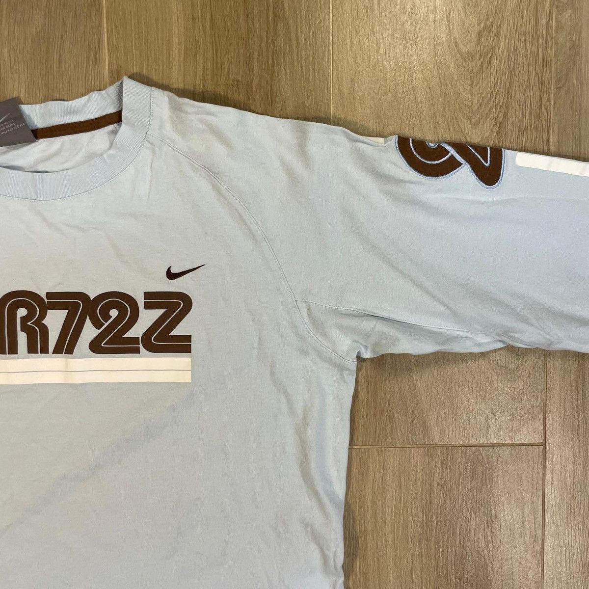 Nike Nike Cortez long sleeve shirt in white and blue y2k vintage Size US XL / EU 56 / 4 - 2 Thumbnail