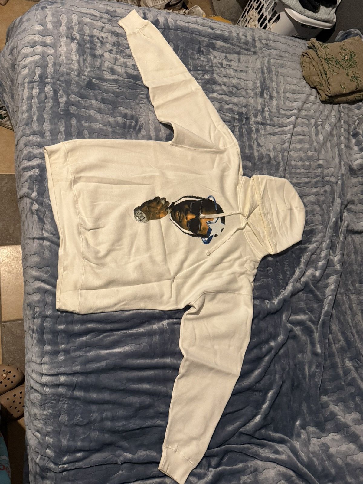 Vlone VLONE X POP SMOKE HALO WHITE HOODIE Size US L / EU 52-54 / 3 - 4 Thumbnail