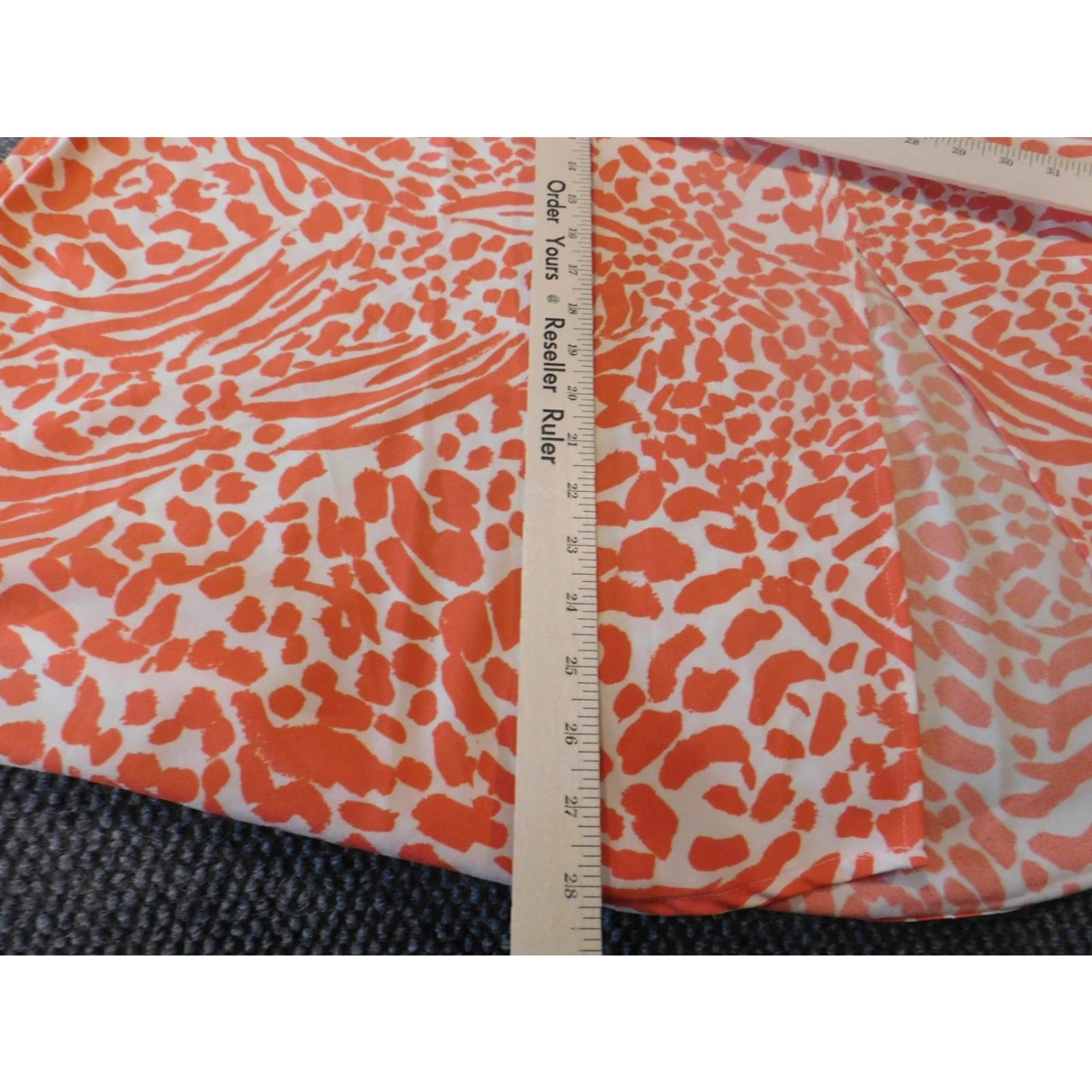 Vintage JustFab Skirt Women L Orange A-Line Knee Length Slit Zipper Knit Cotton Vintage No Size 36" / US 14 / IT 50 - 4 Thumbnail