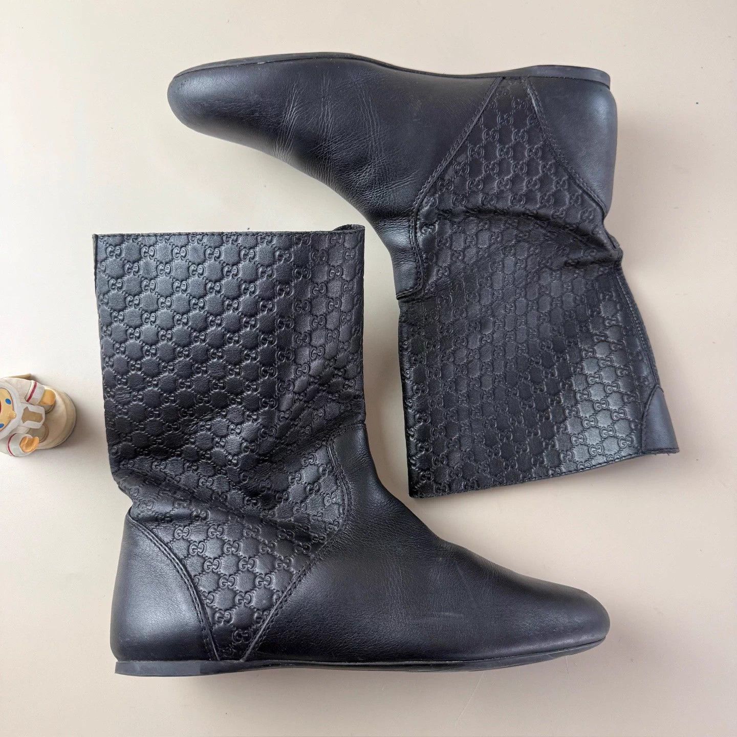 Gucci Gucci GG all over print black short boots size 37 Size US 6 / IT 36 - 5 Thumbnail