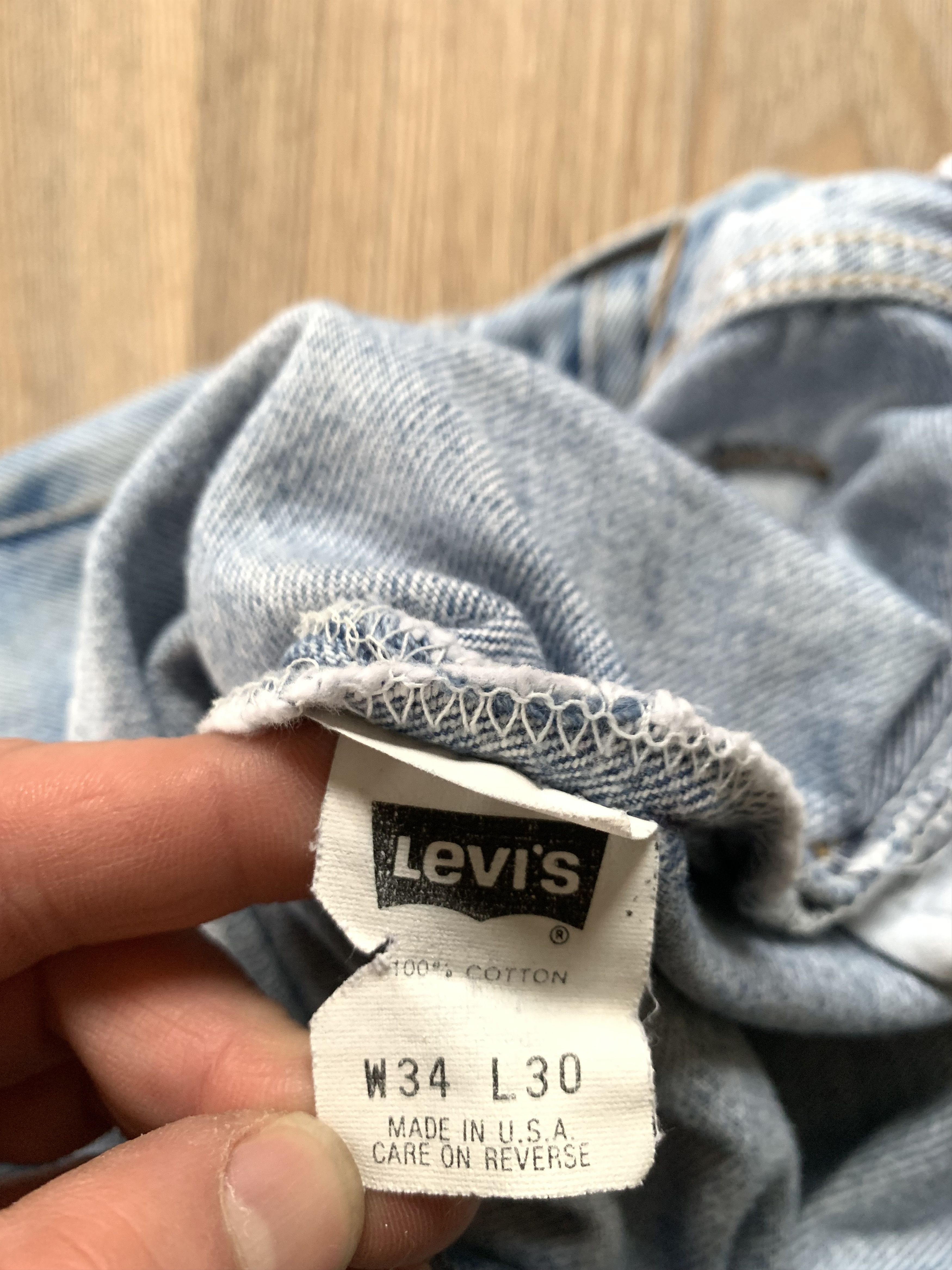 Levi's Vintage Clothing Vintage Levi’s 501 Made in USA Light Wash Jeans Size US 34 / EU 50 - 10 Thumbnail