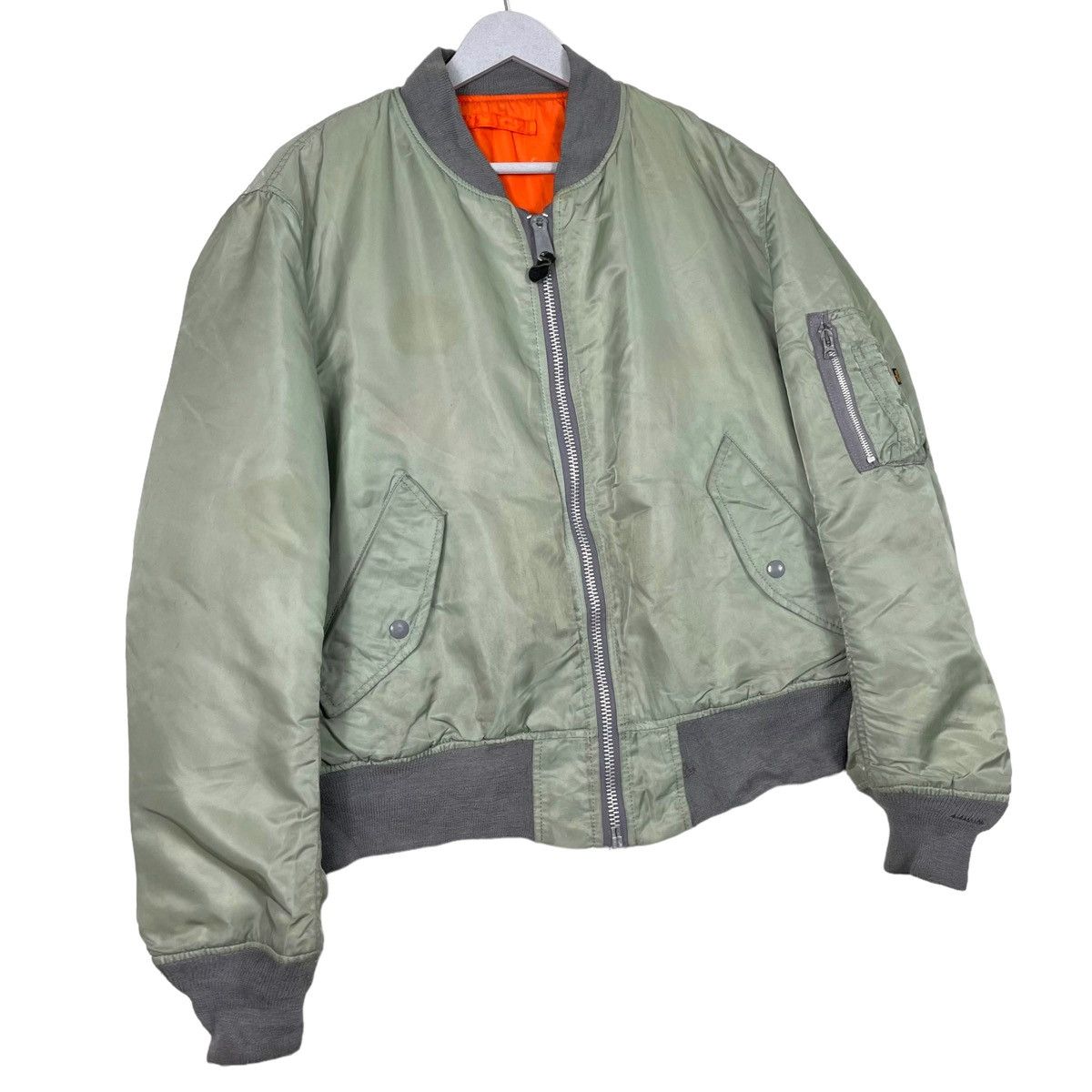 Alpha Industries 💥ALPHA INDUSTRIES MILITARY RIOT BOMBER FLIGHT JACKET Size US XL / EU 56 / 4 - 3 Thumbnail