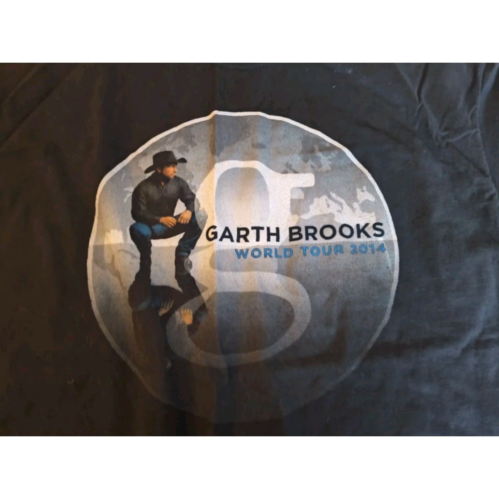 Hanes Garth Brooks World Tour 2014 Band T-Shirt XXL Black Mens Double-Sided Crew Neck Size US XXL / EU 58 / 5 - 2 Thumbnail