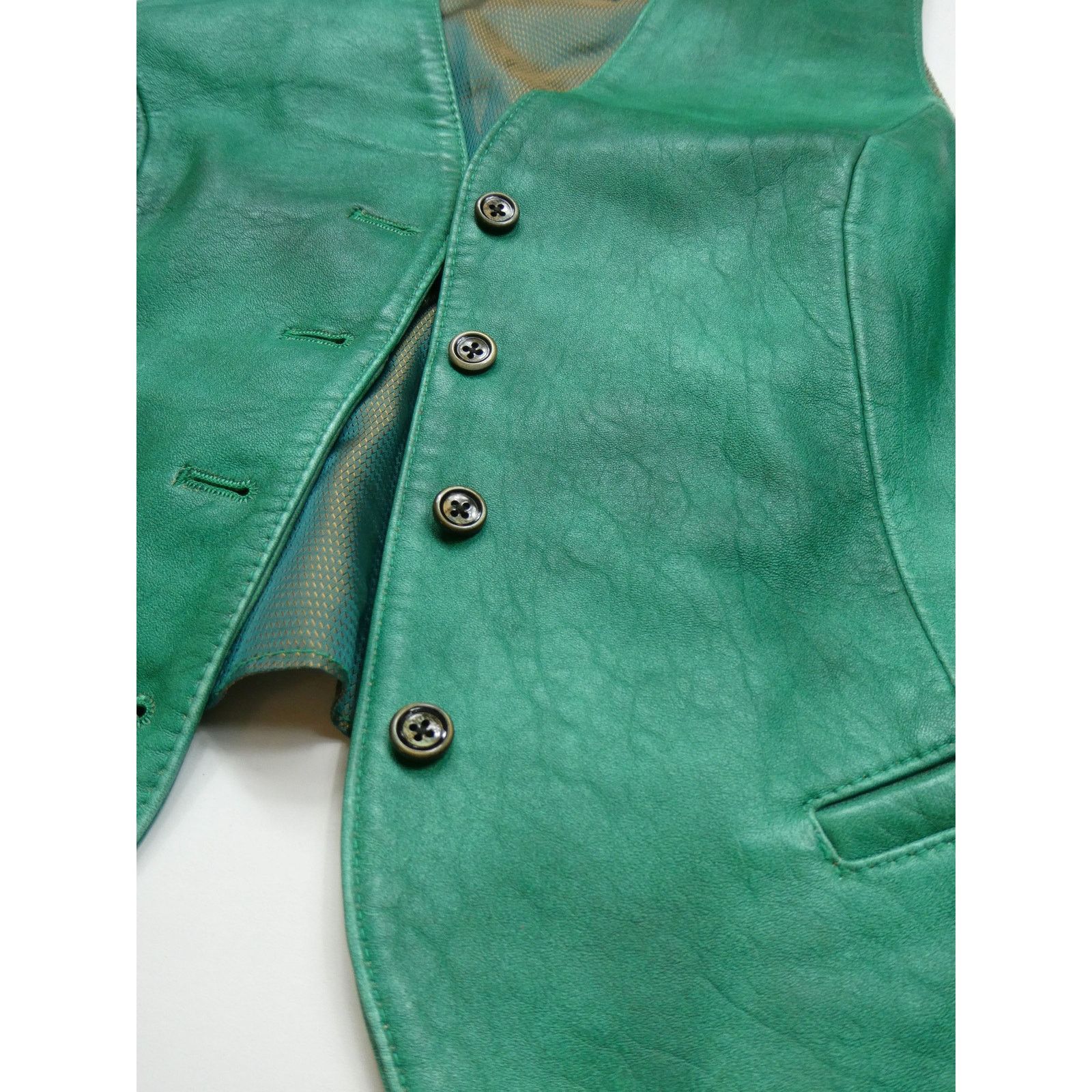 Leather vintage SAWYER OF NAPA 100% leather vest, women's medium Size M / US 6-8 / IT 42-44 - 3 Thumbnail