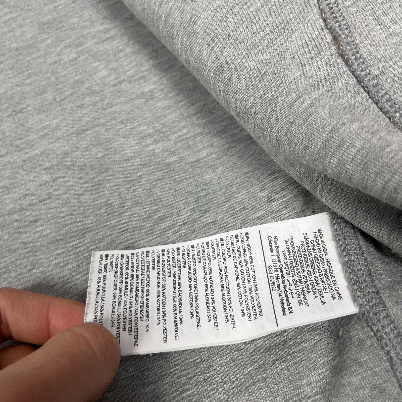 Nike Nike Men's Gray Cotton Long Sleeve Full Zip Hoodie Medium Size US M / EU 48-50 / 2 - 15 Thumbnail