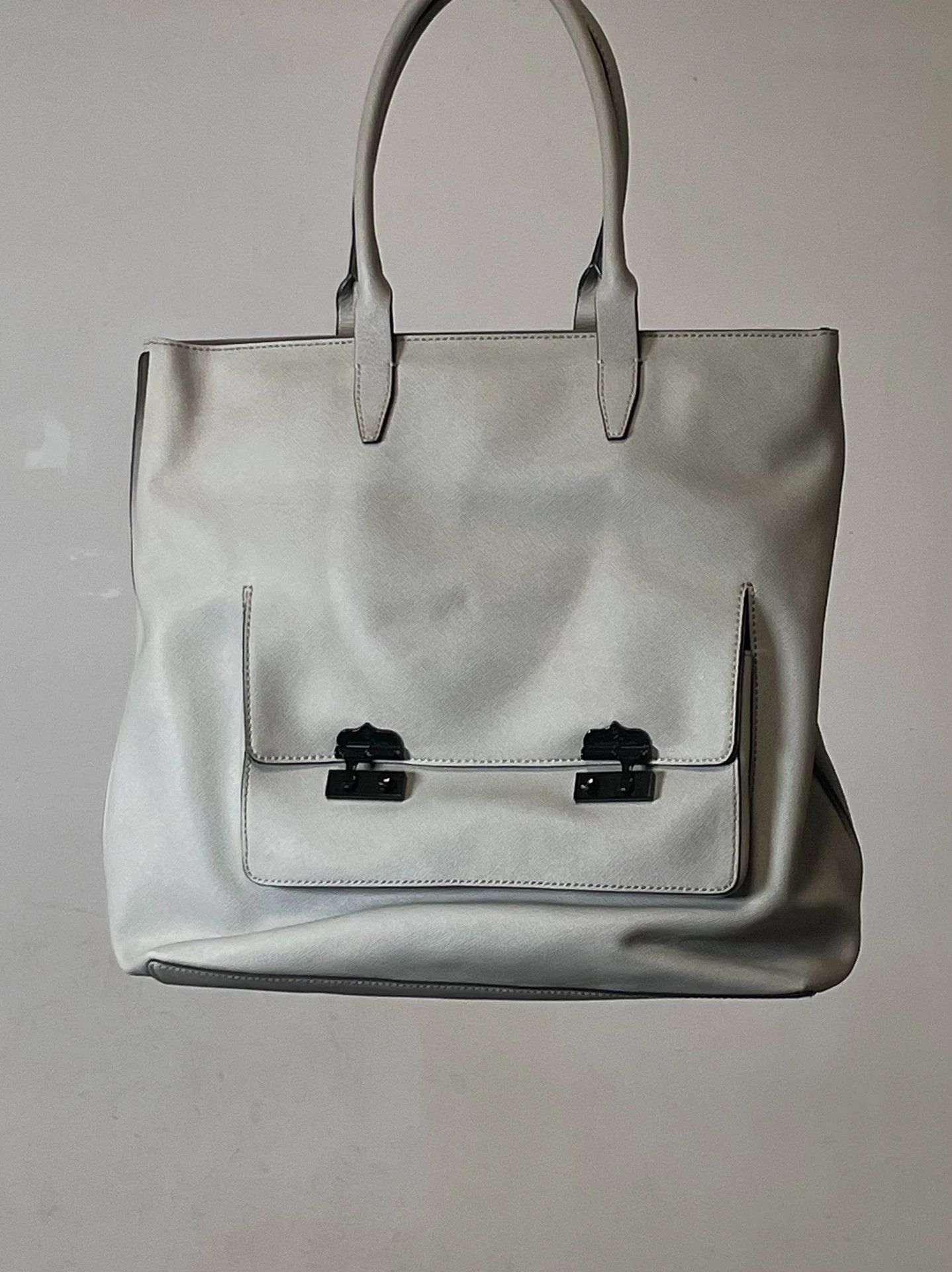 Alexander McQueen AMQ Silver Moon Gray Tote Minimalist Practical Size ONE SIZE - 3 Thumbnail