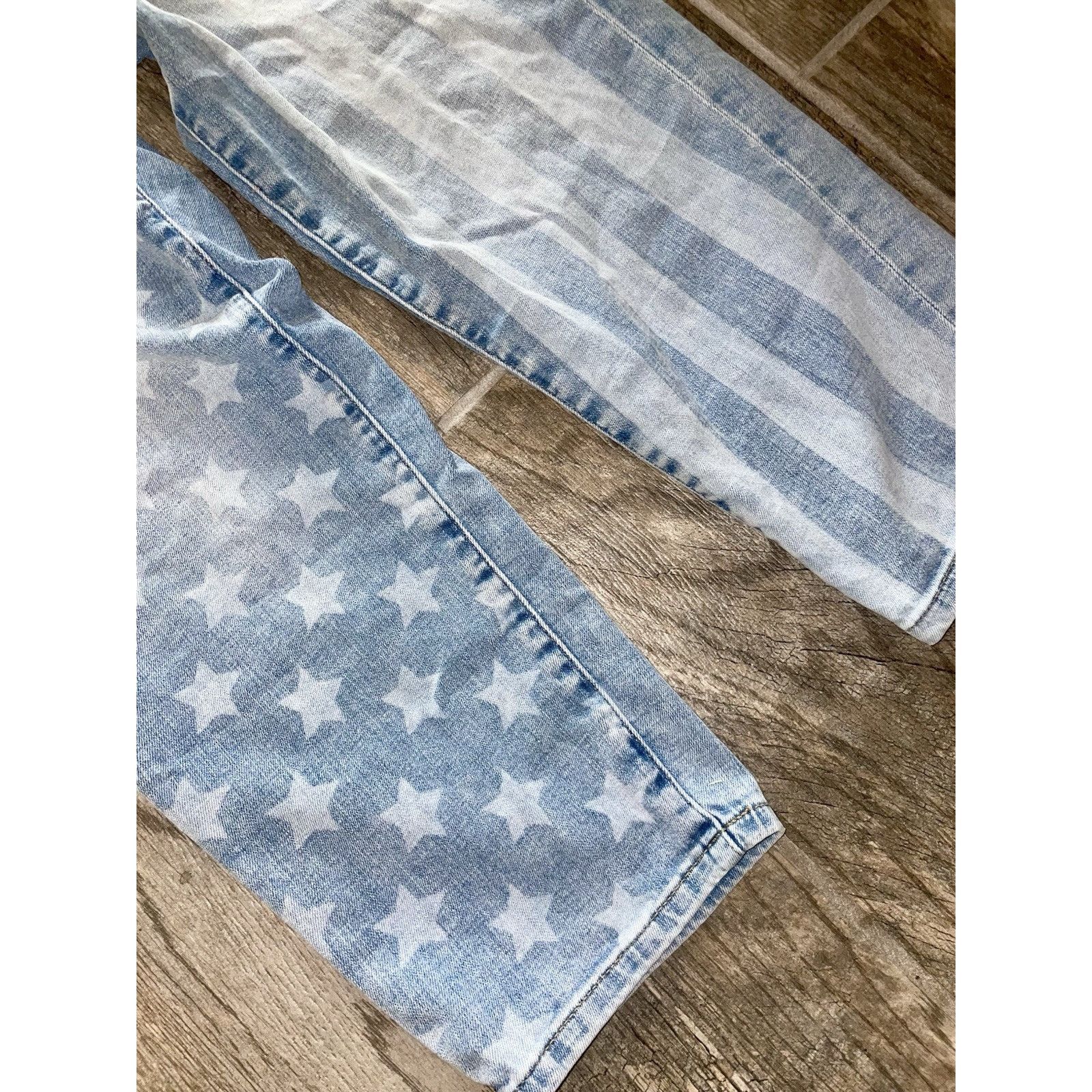 Tommy Hilfiger Tommy Hilfiger Vtg 90s Crop Wide Leg Jeans American Flag 12 Size 34" / US 12 / IT 48 - 3 Thumbnail