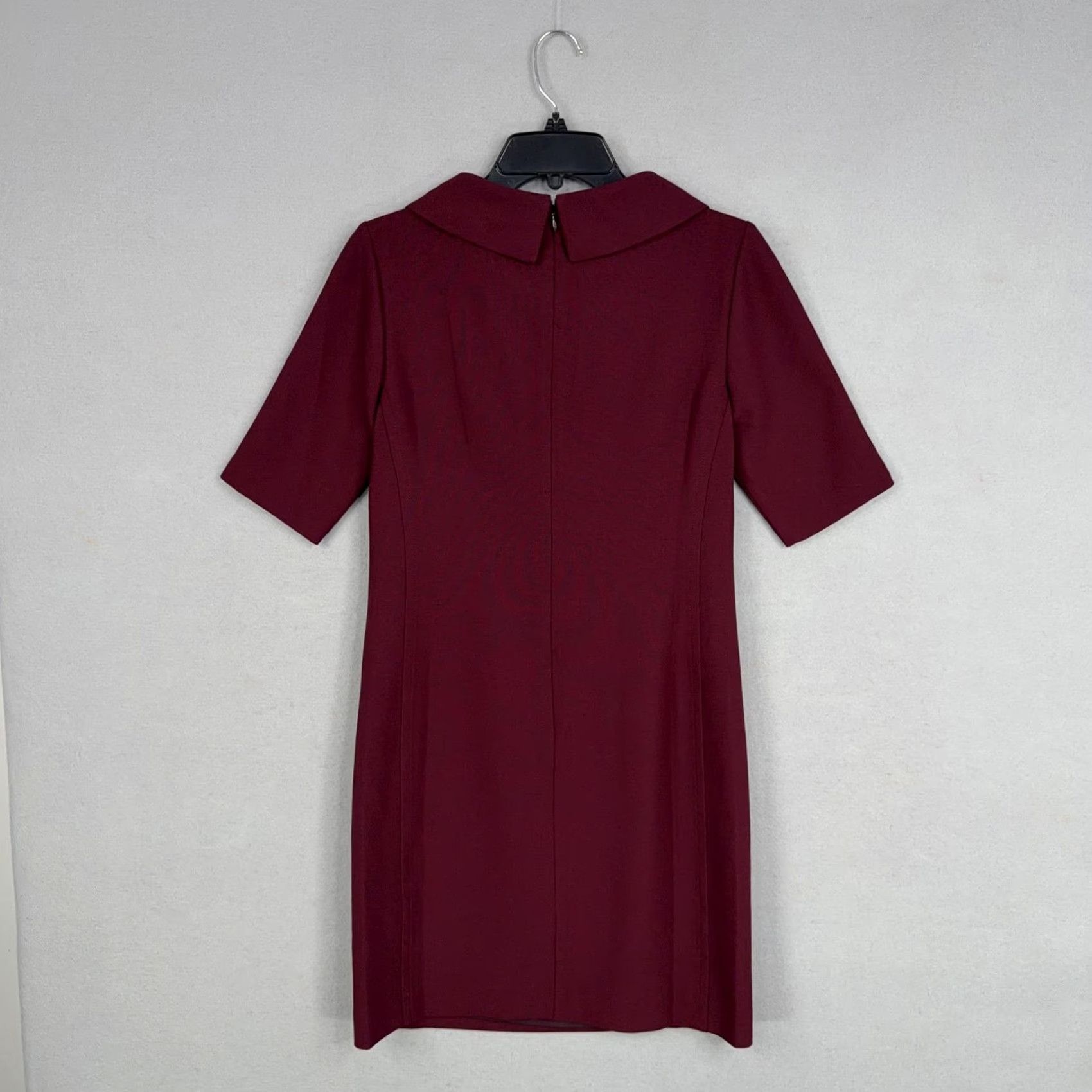 Trina Turk Trina Turk Dress Womens 0 Red Collared Short Sleeve Mini Shift Pockets Workwear Dress Size 25" / US 0 / IT 36 - 6 Thumbnail