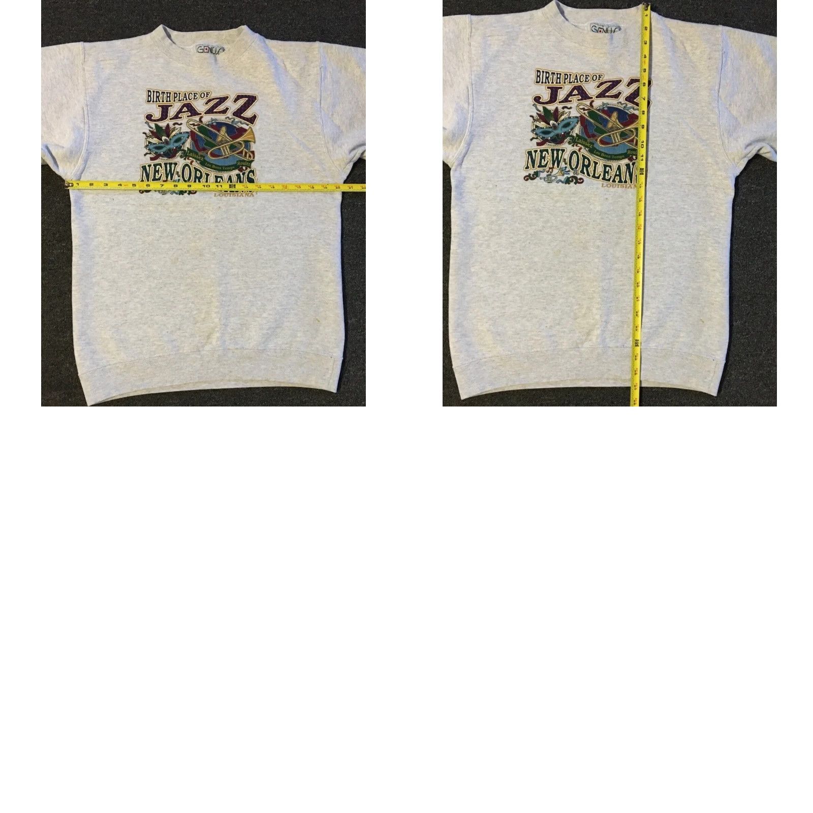 Vintage VINTAGE 90s New Orleans Jazz Faded Sweatshirt S USA Music Mask Mardi Gras Bar Grunge Hoodie Men Small Gray Trumpet USA 90s Jazz Grunge Size US S / EU 44-46 / 1 - 9 Thumbnail