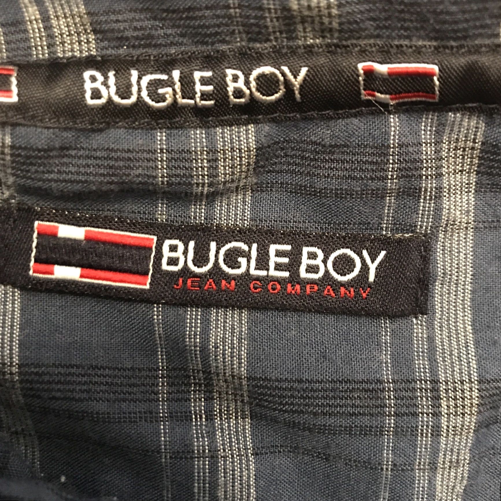 Bugle Boy VINTAGE Bugle Boy Button-Down Shirt Blue S/S Mens 3XL Plaid Eagle 80s 90s Mens Size US XXL / EU 58 / 5 - 4 Thumbnail