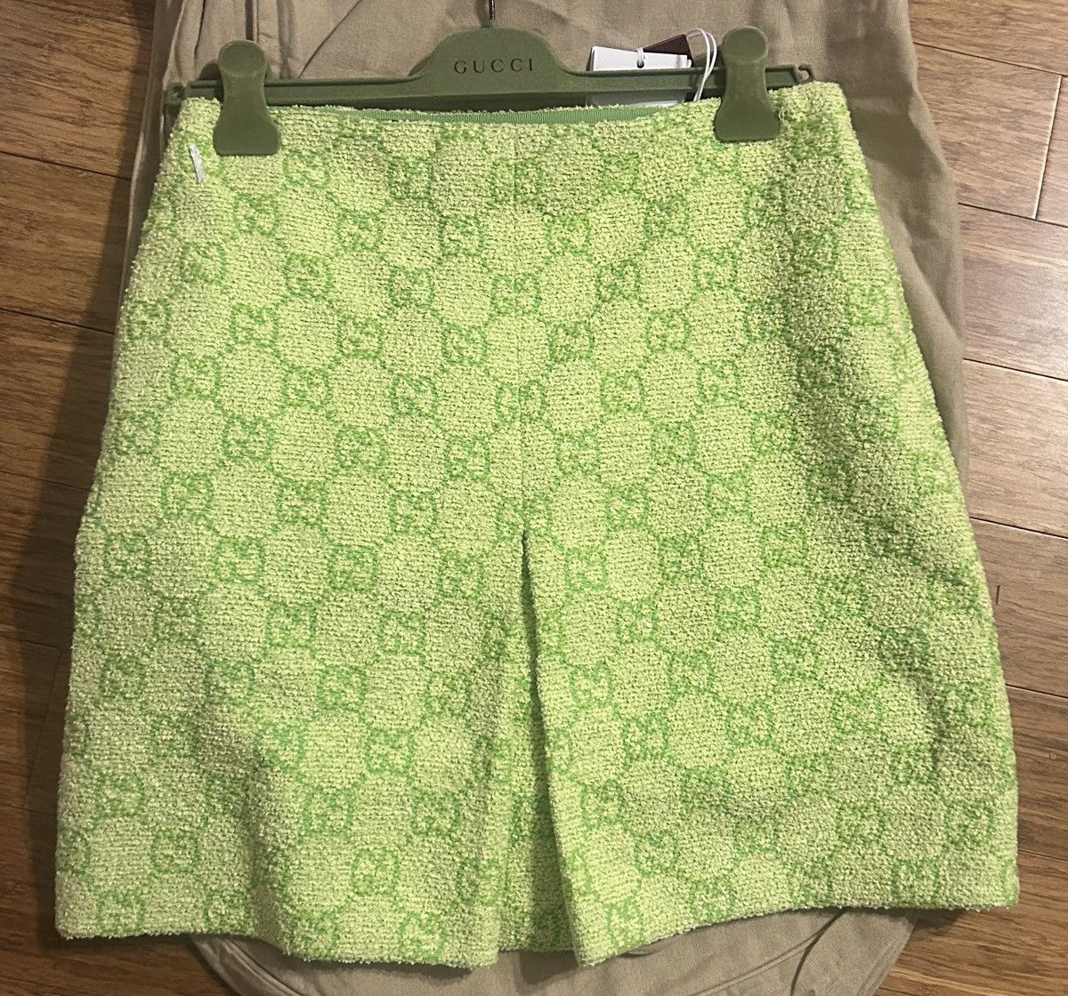Gucci Gucci GG Boucle Cotton Blend Skirt Lime Green size IT 42 Size M / US 6-8 / IT 42-44 - 6 Thumbnail