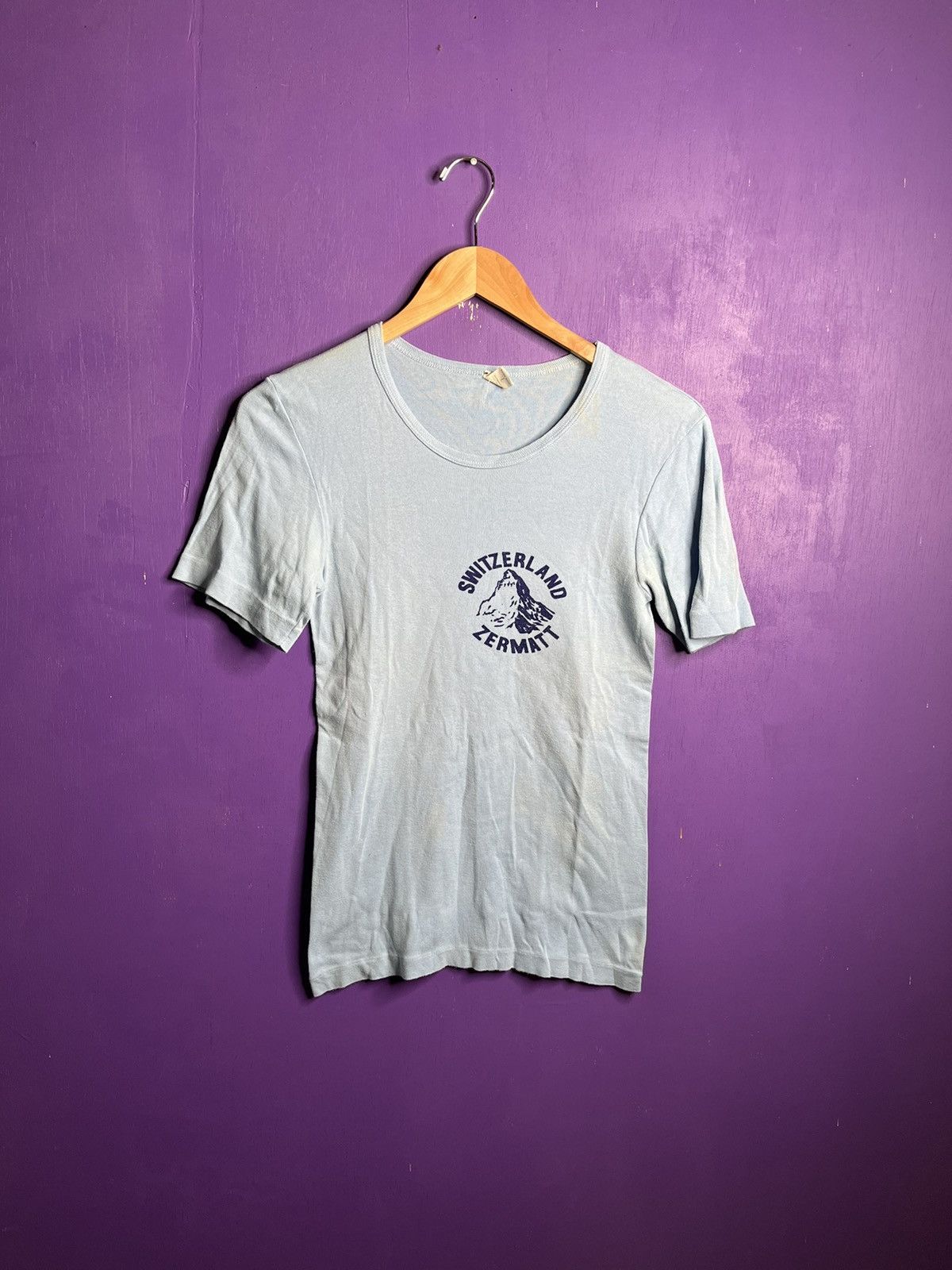 Vintage Vintage 70s Zermatt Switzerland mountain t-shirt Size US S / EU 44-46 / 1 - 1 Thumbnail