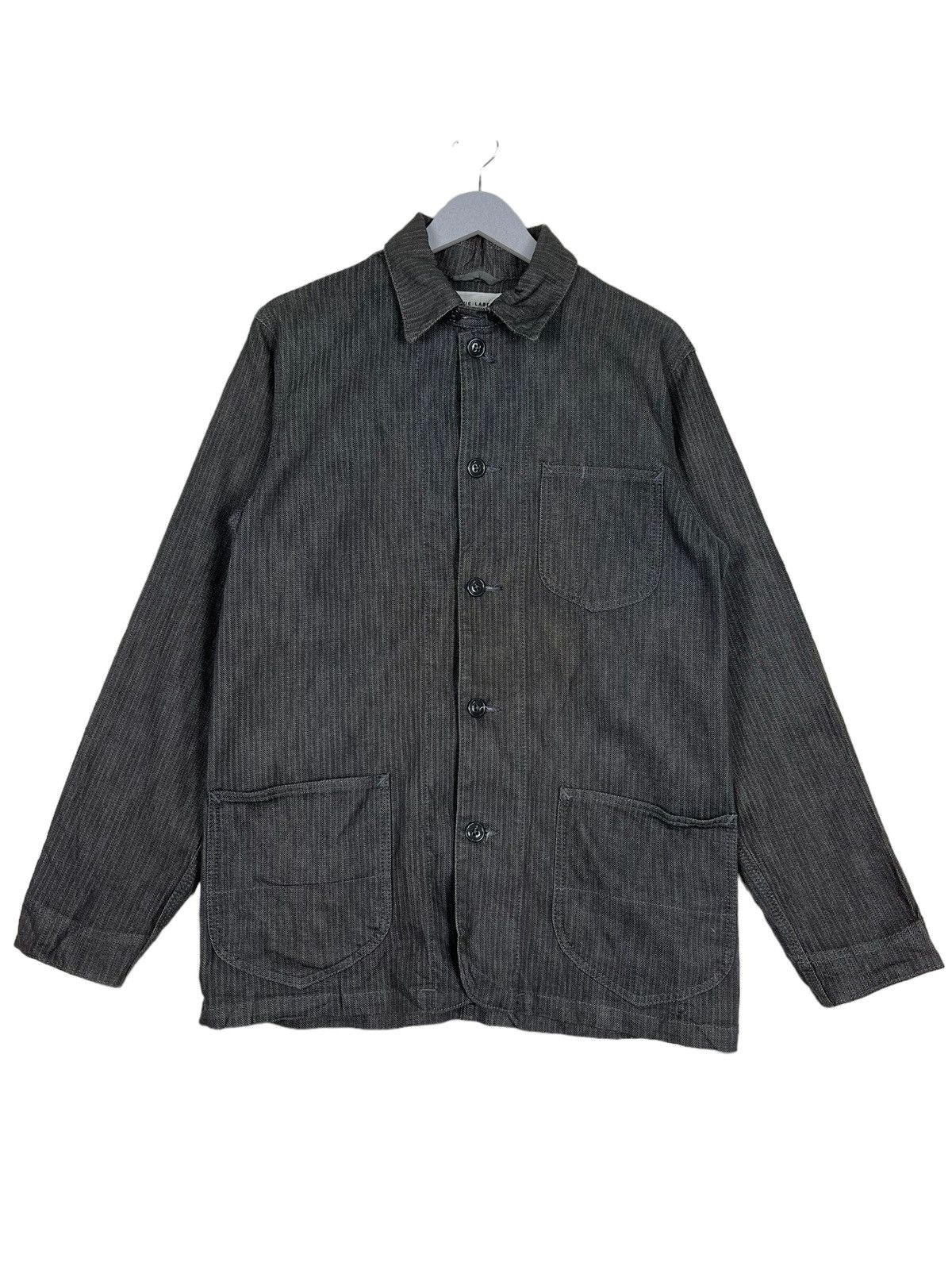 Issey Miyake 🔥 BLUE LABEL UNITED ARROWS HBT HIKORY STRIPE CHORE JACKET Size US M / EU 48-50 / 2 - 2 Thumbnail