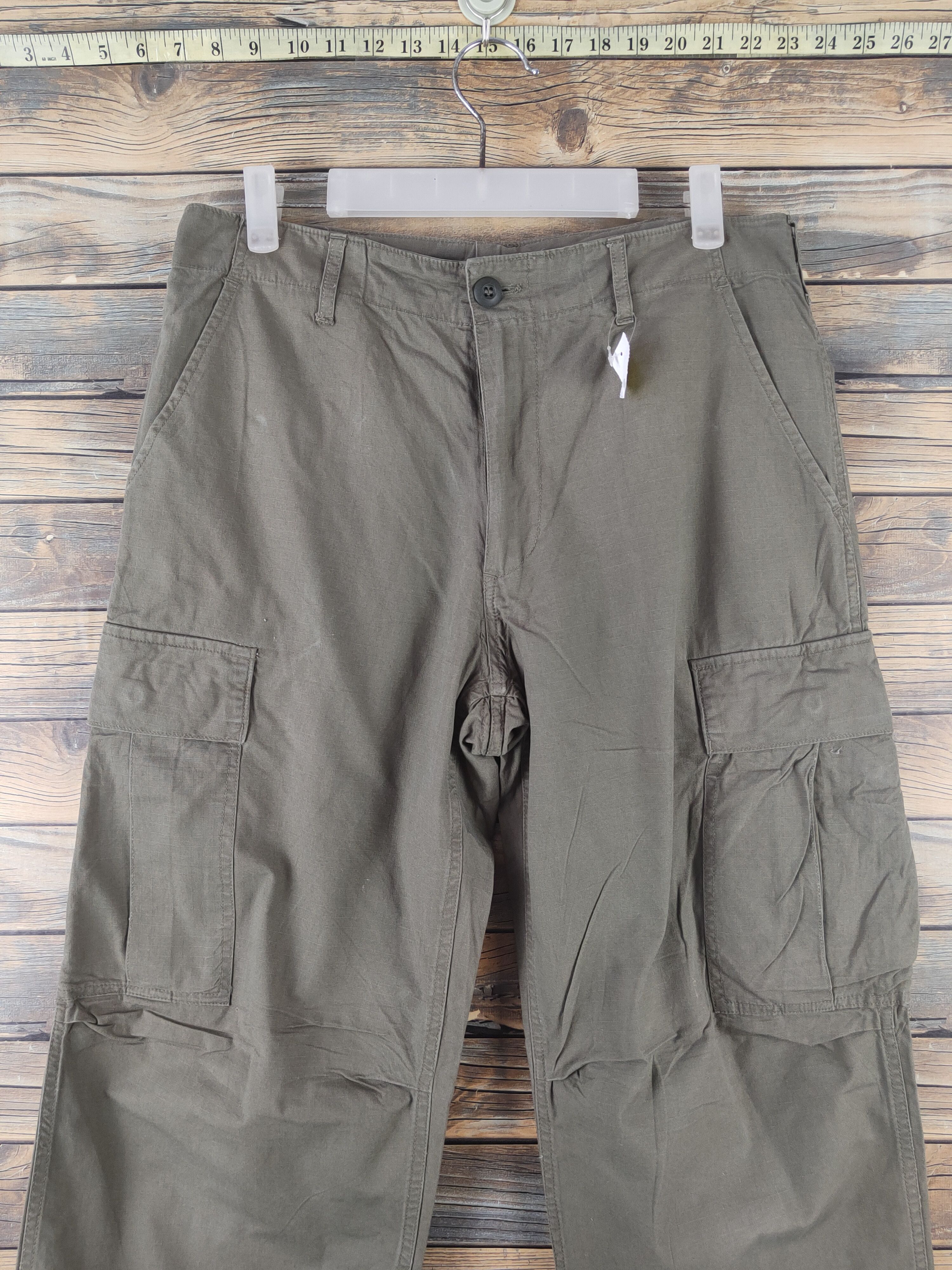 Japanese Brand DL Japanese Brand Army Green Multipocket Cargo Pants #1926 Size US 29 - 2 Thumbnail