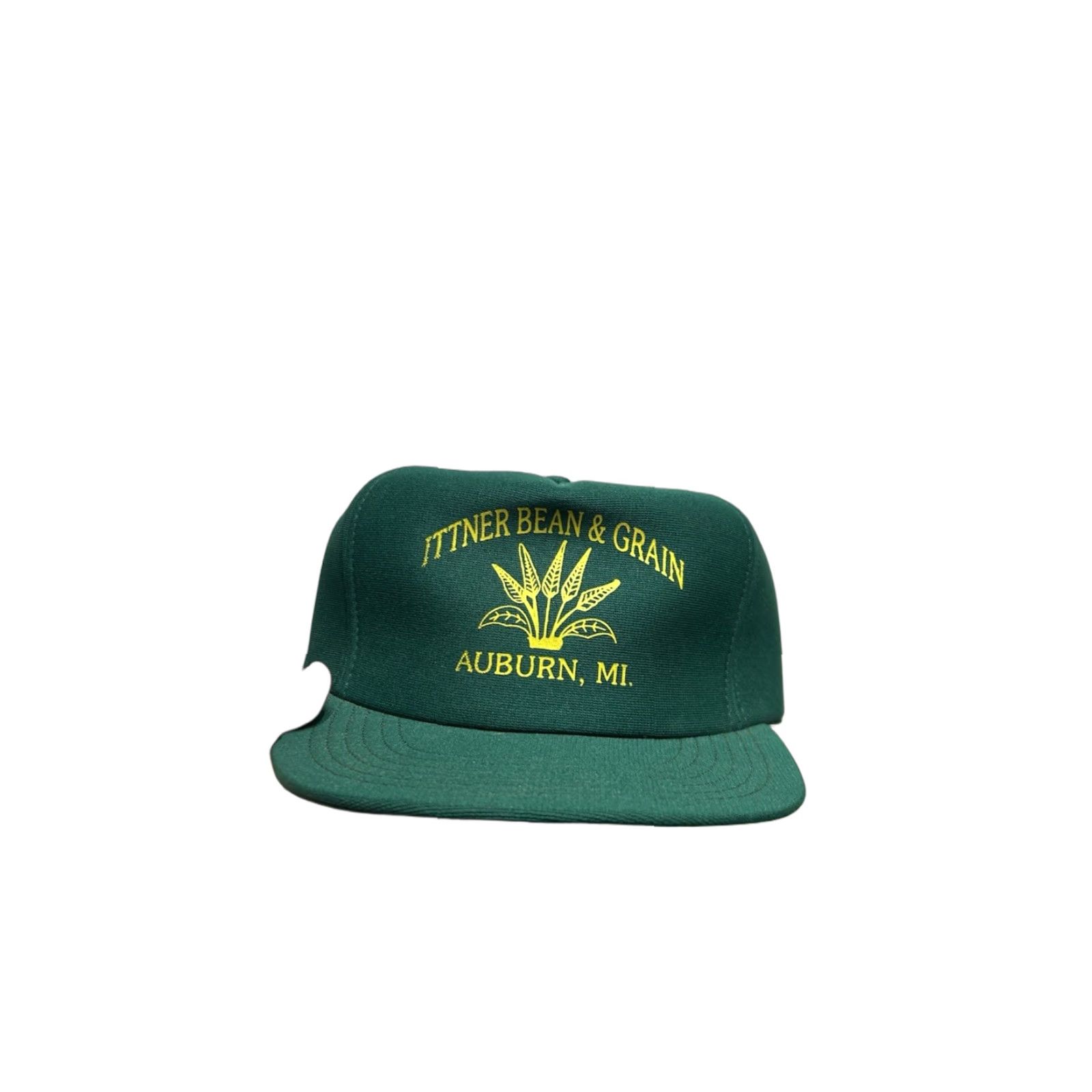 Vintage VINTAGE Auburn Snapback Hat Green USA Men Adjustable Michigan farm Ittner bean & grain auburn 80s cap Size ONE SIZE - 1 Thumbnail