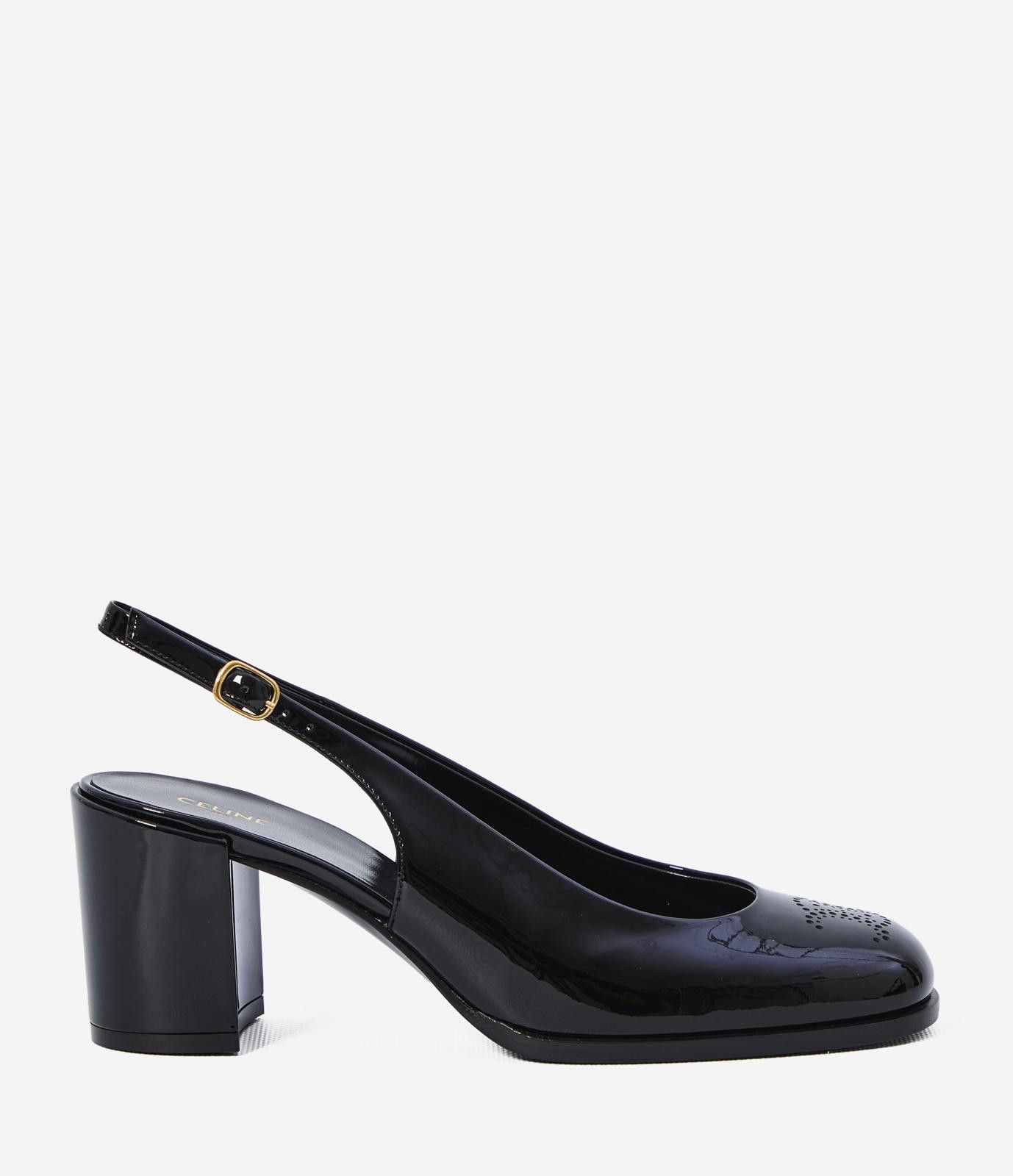Celine CELINE LILY PERFORATED TRIOMPHE SLINGBACK SIZE 37 Size ONE SIZE - 1 Thumbnail