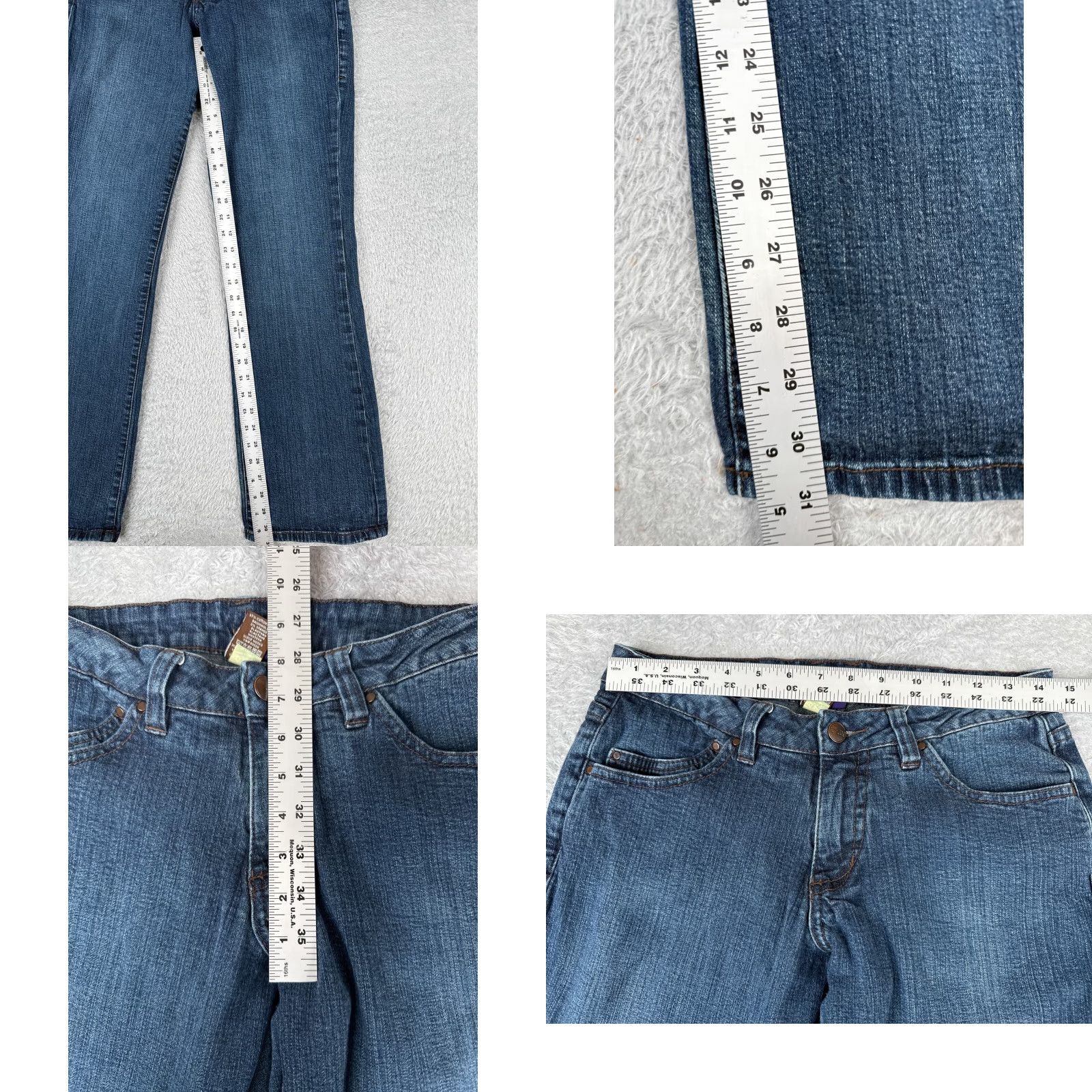 AG Jeans Jag Jeans Womens Blue Denim Bootcut Jeans 29x31 Low Rise Stretch 5-Pocket Cotton Blend Regular Size 8 Size 30" / US 8 / IT 44 - 8 Thumbnail