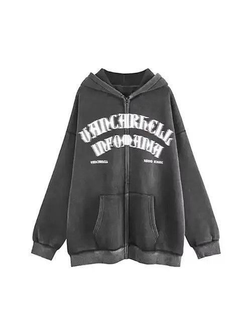 Japanese Brand × Vintage Grunge Emo Zip Up Graphic Hoodies Size US M / EU 48-50 / 2 - 1 Thumbnail