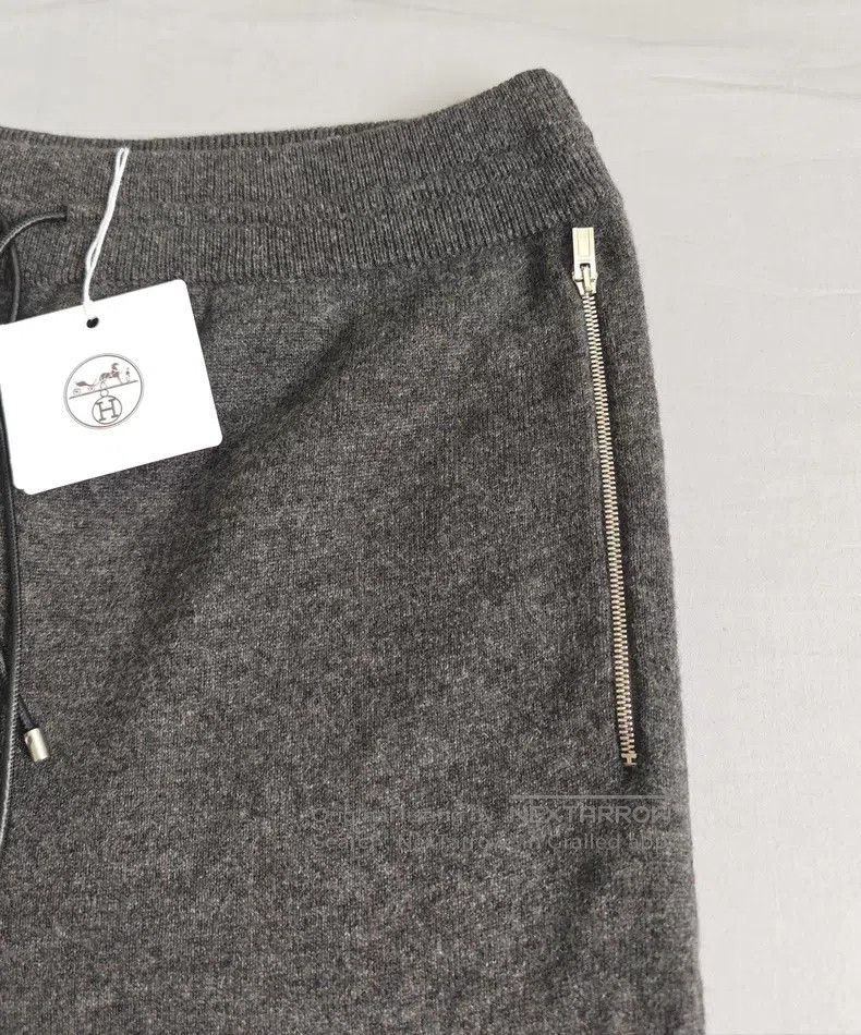 Hermes Hermes size XL Men's cashmere sport trousers, dark gray ver Size US 27 - 5 Thumbnail