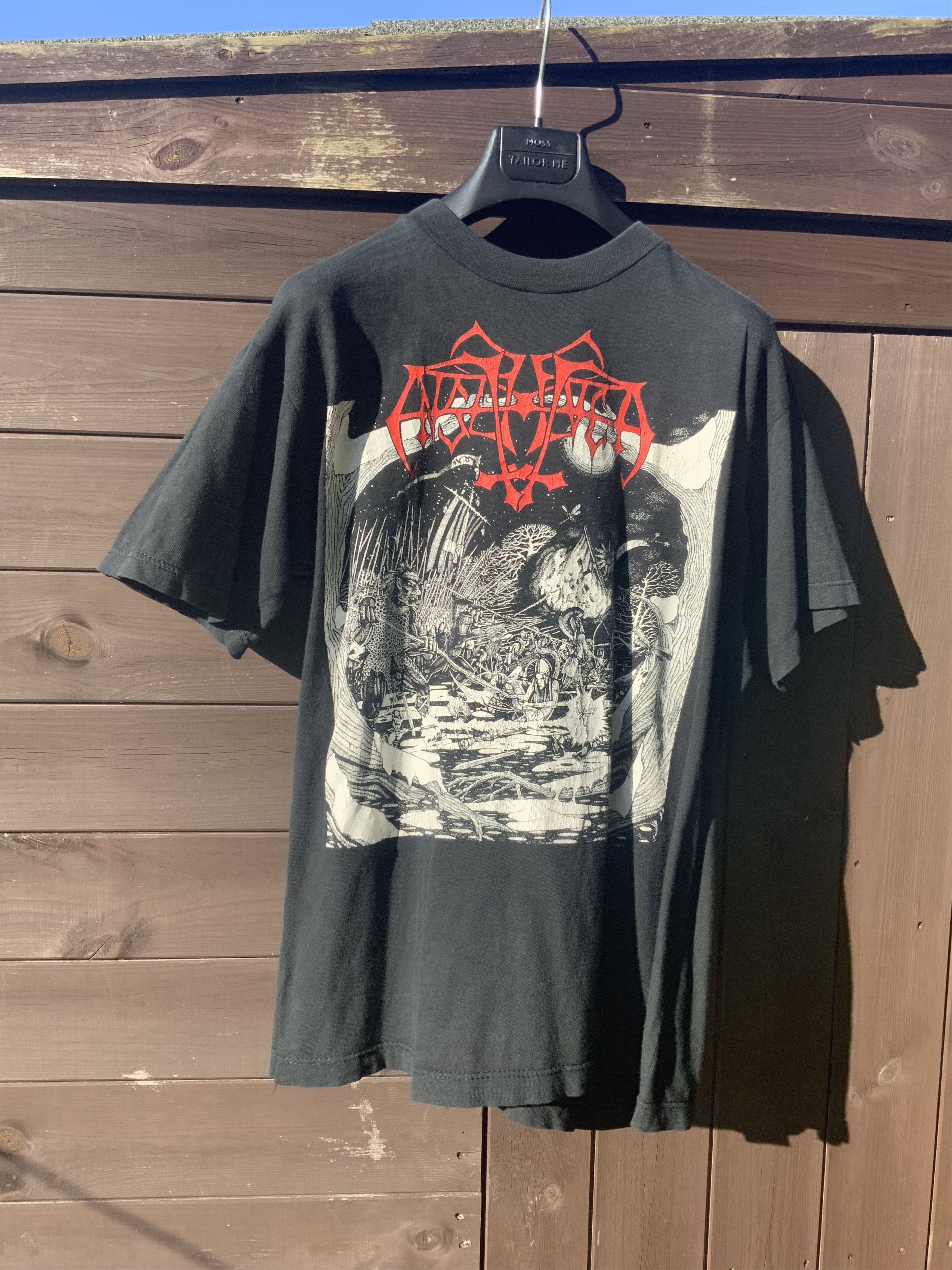 Vintage Very Rare Original 1993 Enslaved Hordanes Land shirt Size US XL / EU 56 / 4 - 2 Thumbnail