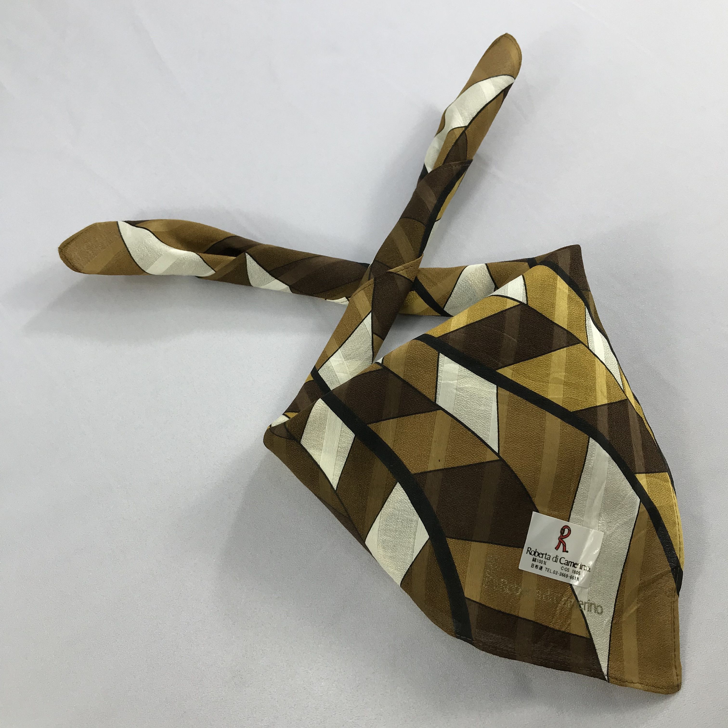 Roberta di Camerino × Vintage Roberta Di Camerino Bandana /Handkerchief/Neckerchief -S2649 Size ONE SIZE - 4 Thumbnail