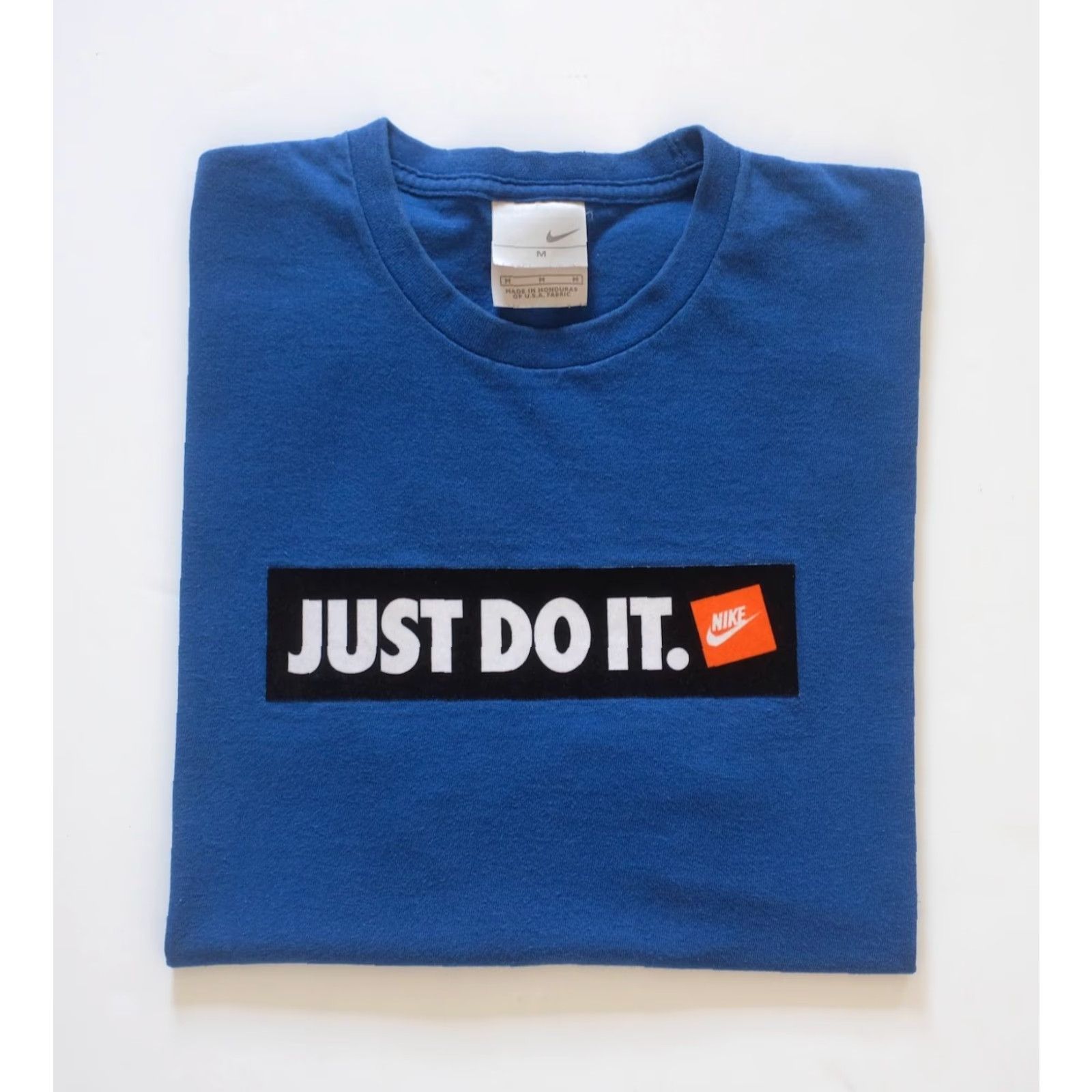 Nike VINTAGE Nike JUST DO IT BOX LOGO VTG Y2K RETRO BLUE FUZZY GRAPHIC T SHIRT MEN SZ M 2009 Size US M / EU 48-50 / 2 - 5 Thumbnail