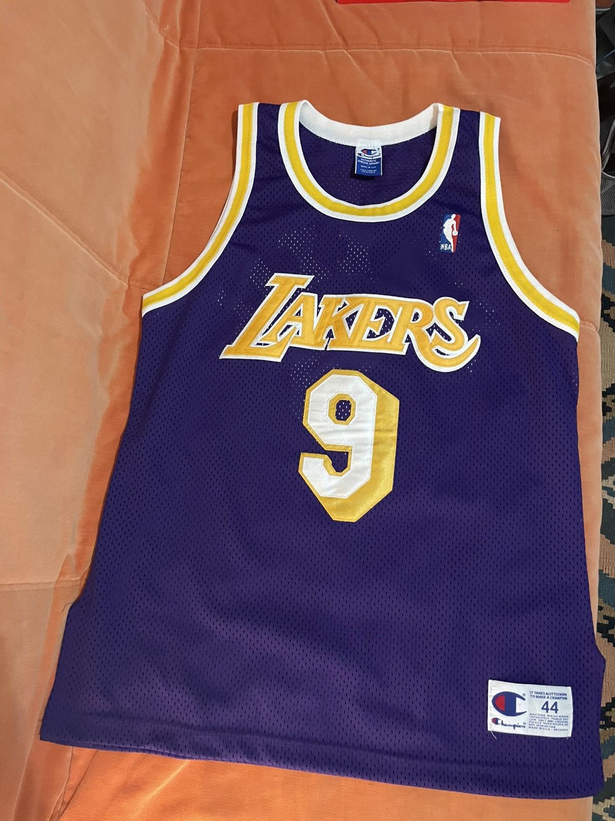 Nba L.A. Lakers Van Exel jersey Champion authentic 44 - L