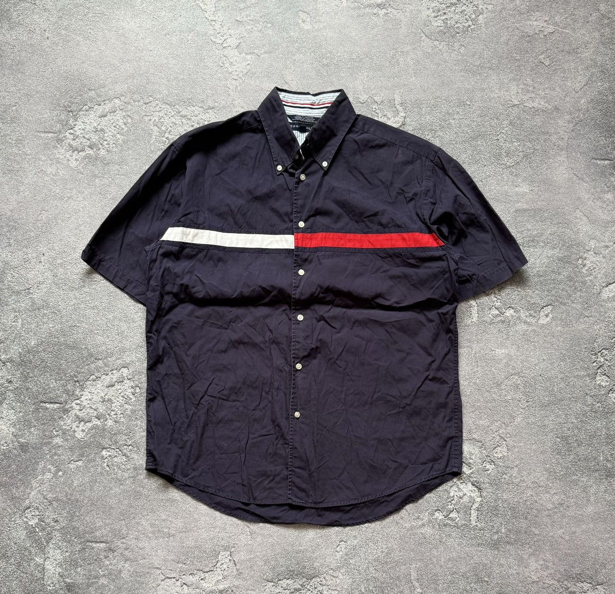 Tommy Hilfiger × Vintage Tommy Hilfiger M vintage big logo shirt button up polo tee Size US M / EU 48-50 / 2 - 4 Thumbnail