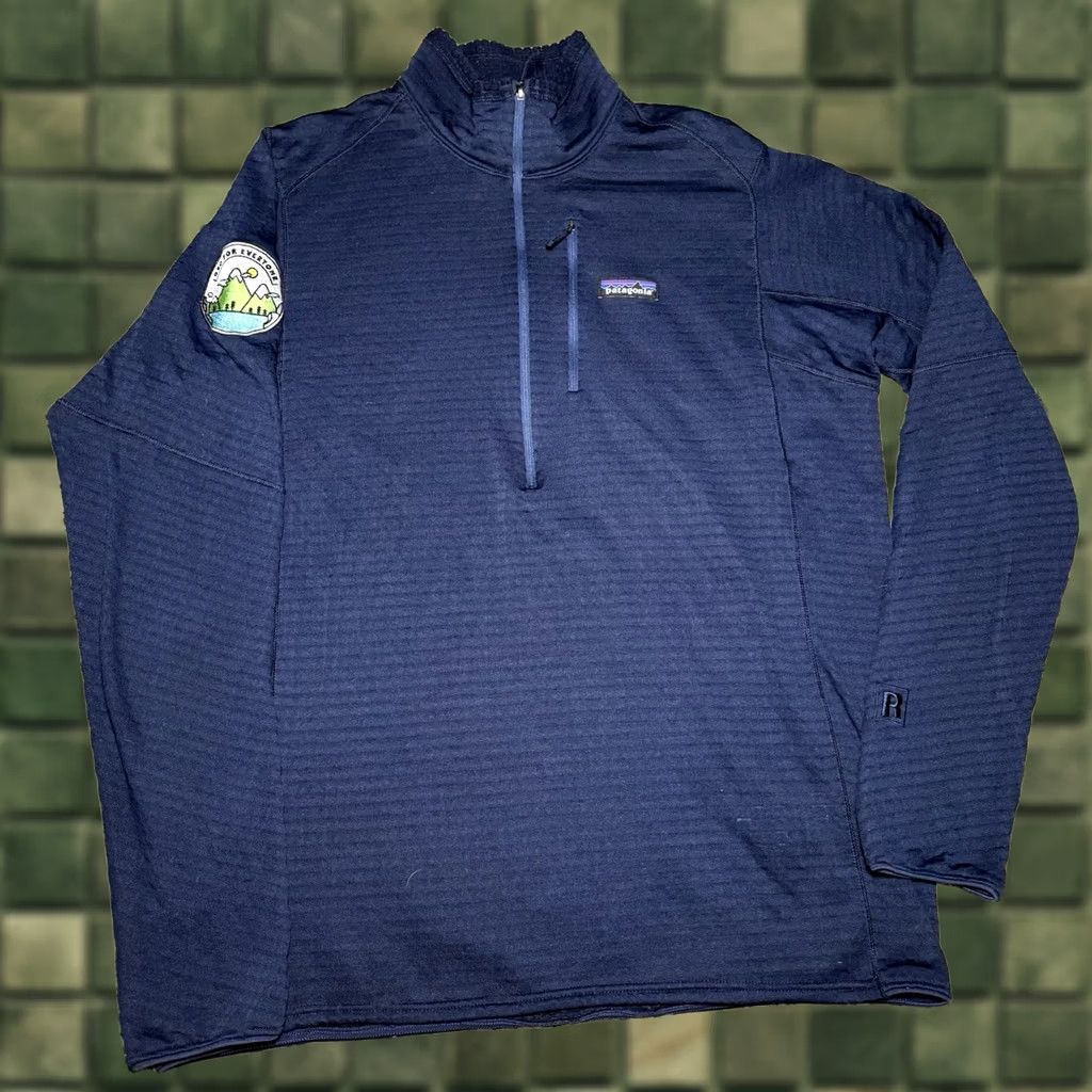 Patagonia Patagonia Regulator R1 Pullover Fleece Jacket Large Mens Blue Zip Size US L / EU 52-54 / 3 - 1 Thumbnail