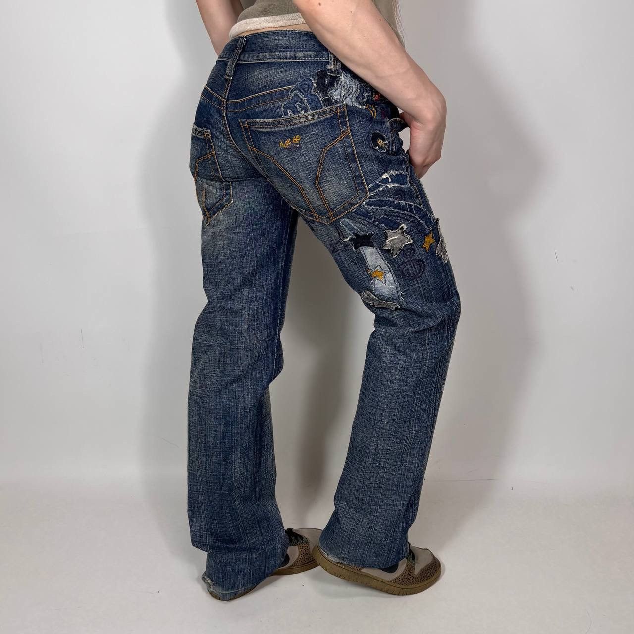 Miss Sixty Vintage Y2K Miss Sixty Japanese Patchwork Style Retro Jeans Size 29" - 1 Thumbnail