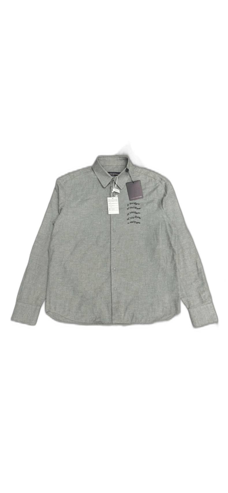 Louis Vuitton Louis Vuitton Logo Embroidered Long Sleeve Shirt Size US M / EU 48-50 / 2 - 1 Thumbnail