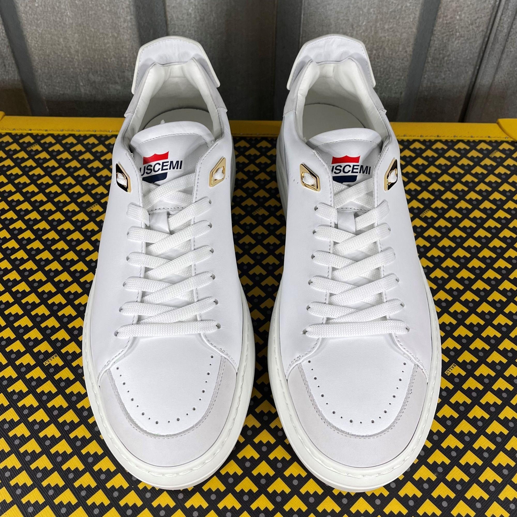 Buscemi Buscemi Uno Sport White Leather Sneakers US 7 EU 40 Size US 7 / EU 40 - 3 Thumbnail