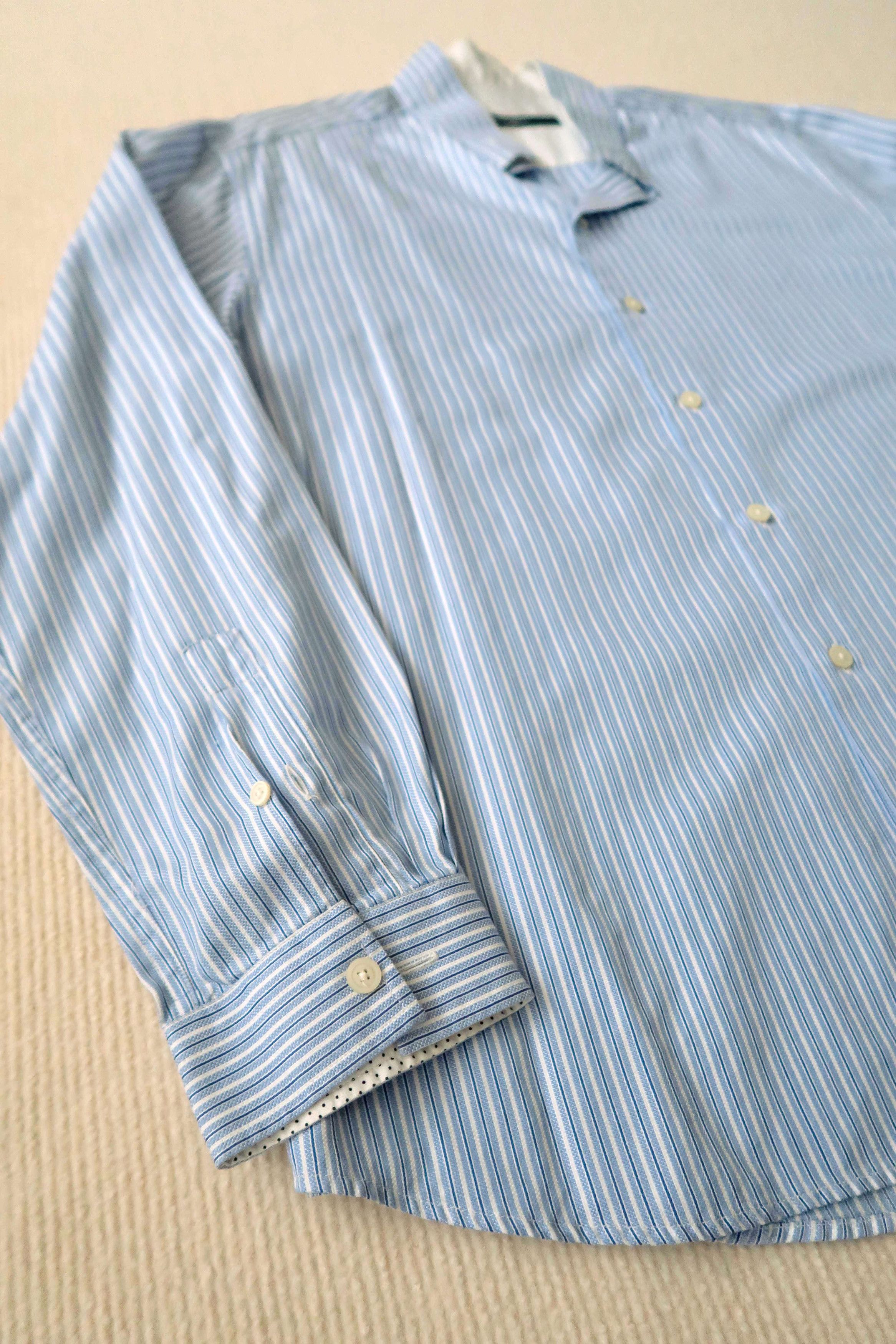 Givenchy Givenchy Blue Pinstripe Removable Collar Shirt Size US XL / EU 56 / 4 - 11 Thumbnail