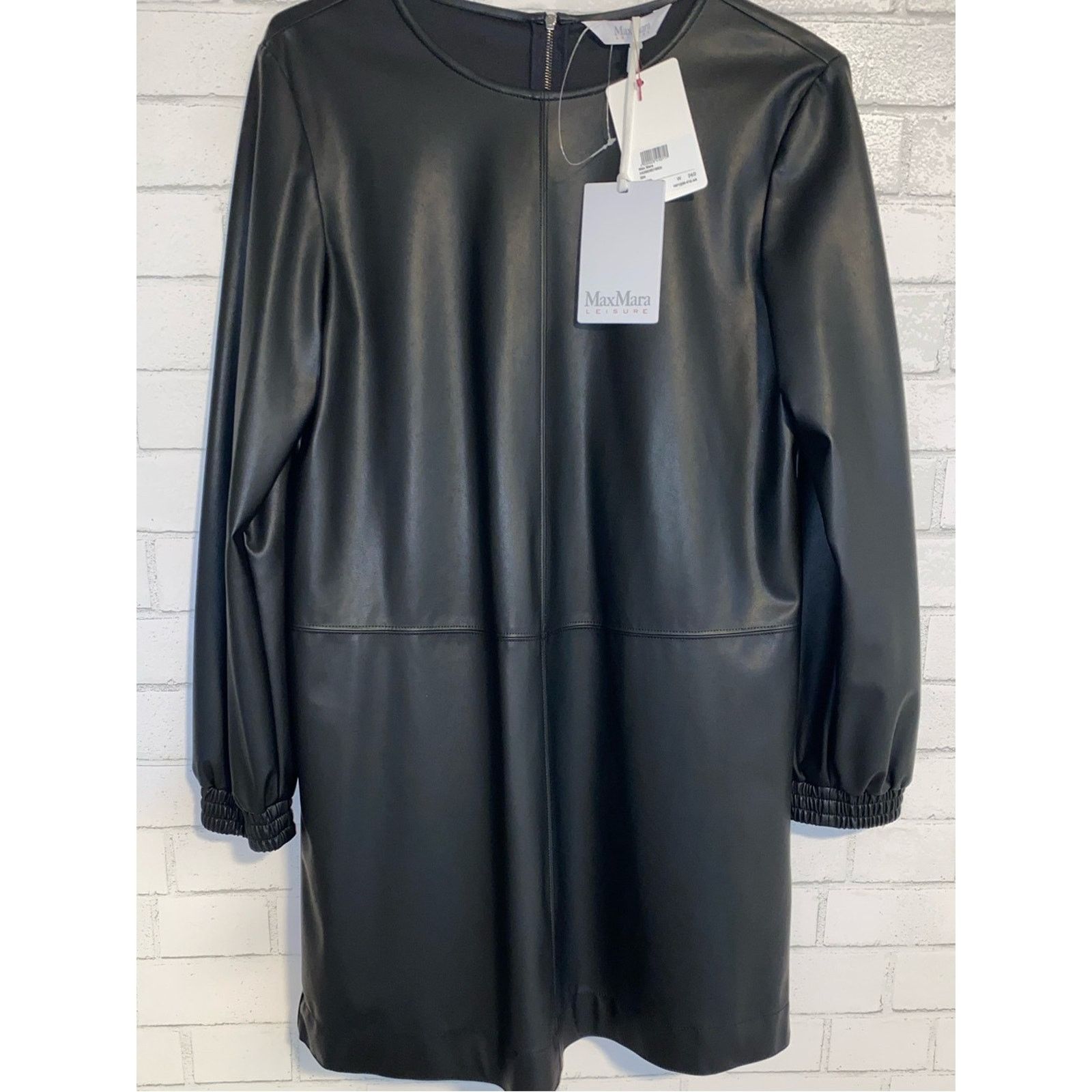 Max Mara NEW! $295 MaxMara Leisure Womens Pepe Faux Leather Dress L Size L / US 10 / IT 46 - 2 Thumbnail