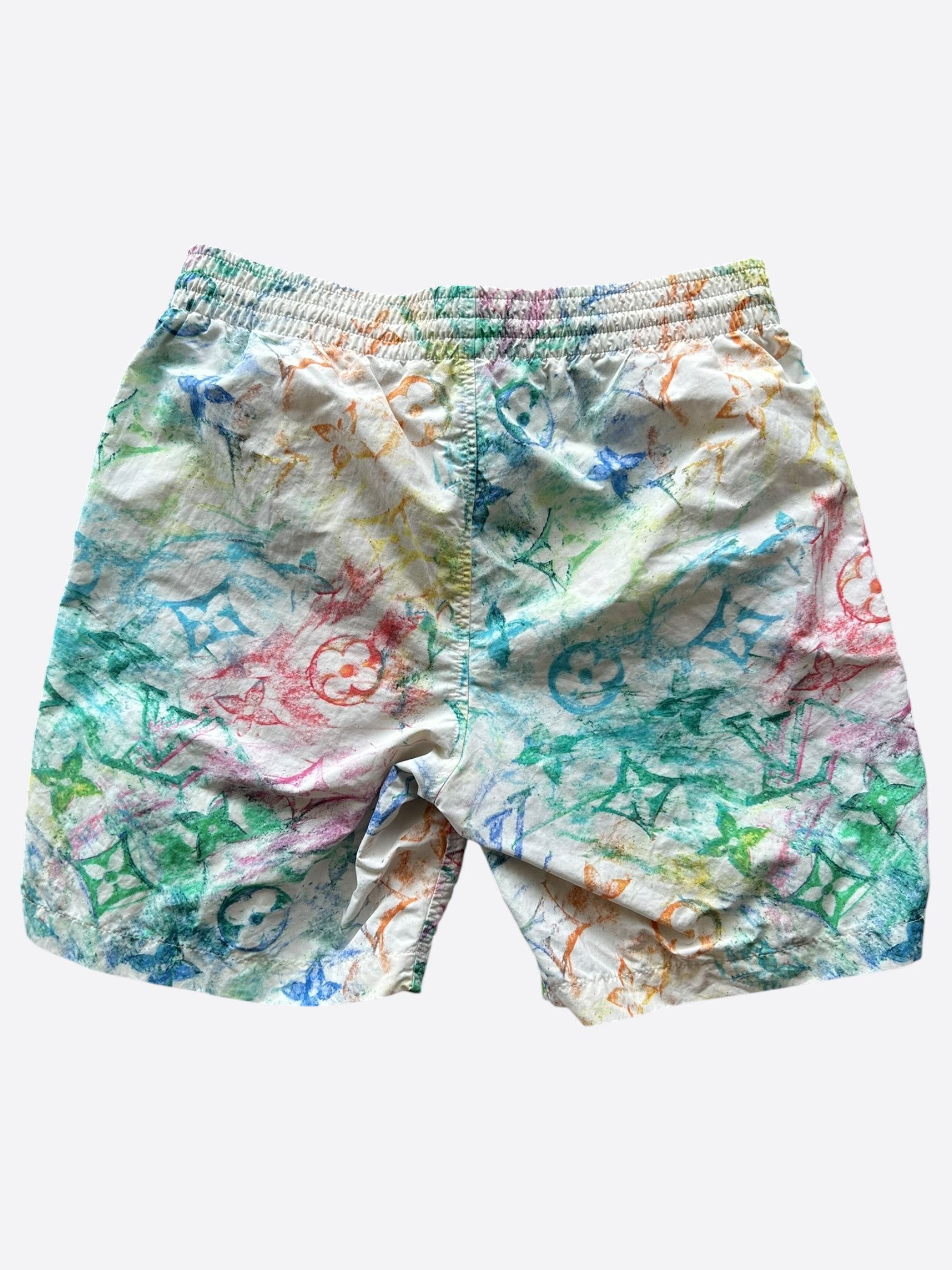 Louis Vuitton Louis Vuitton White Multicolor Pastel Monogram Swimshorts Size US 30 / EU 46 - 2 Thumbnail