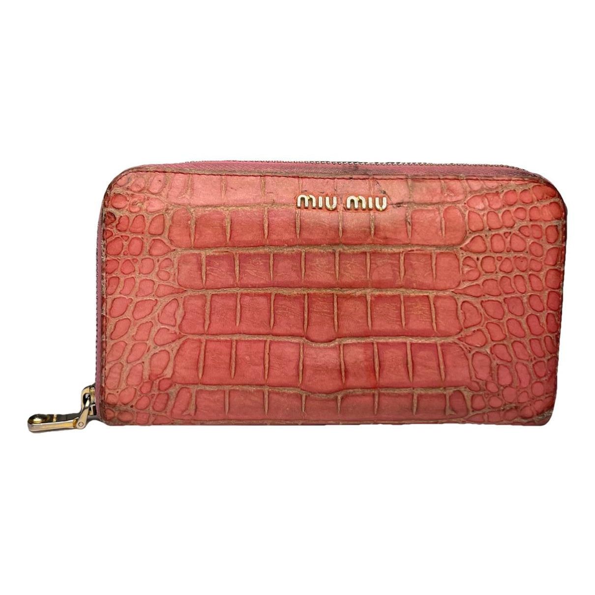 Miu Miu Red Leather Wallet Size ONE SIZE - 1 Thumbnail