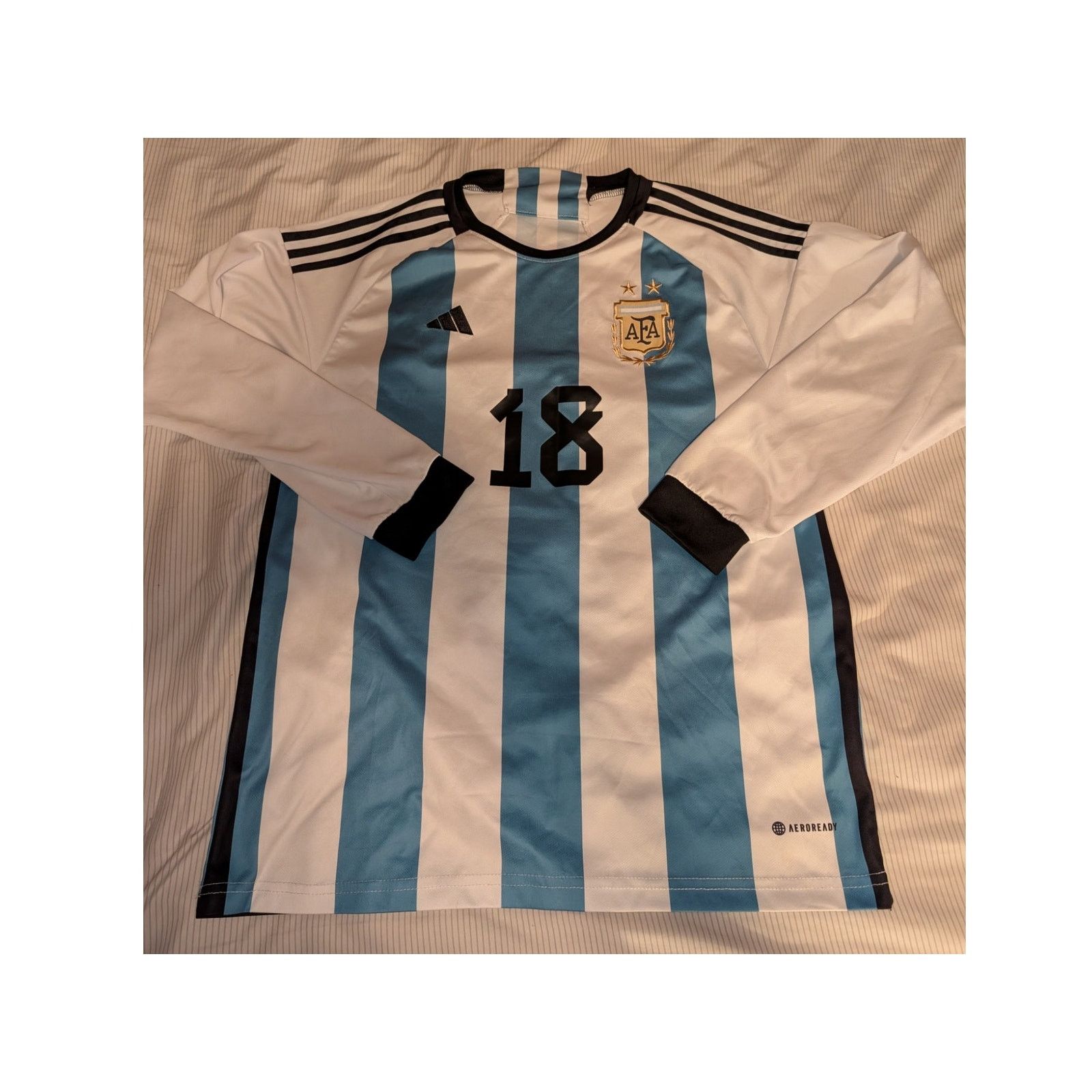 Adidas Adidas Argentina Soccer AFA Jersey XL Slim #18 Trippymane Size US XL / EU 56 / 4 - 1 Thumbnail