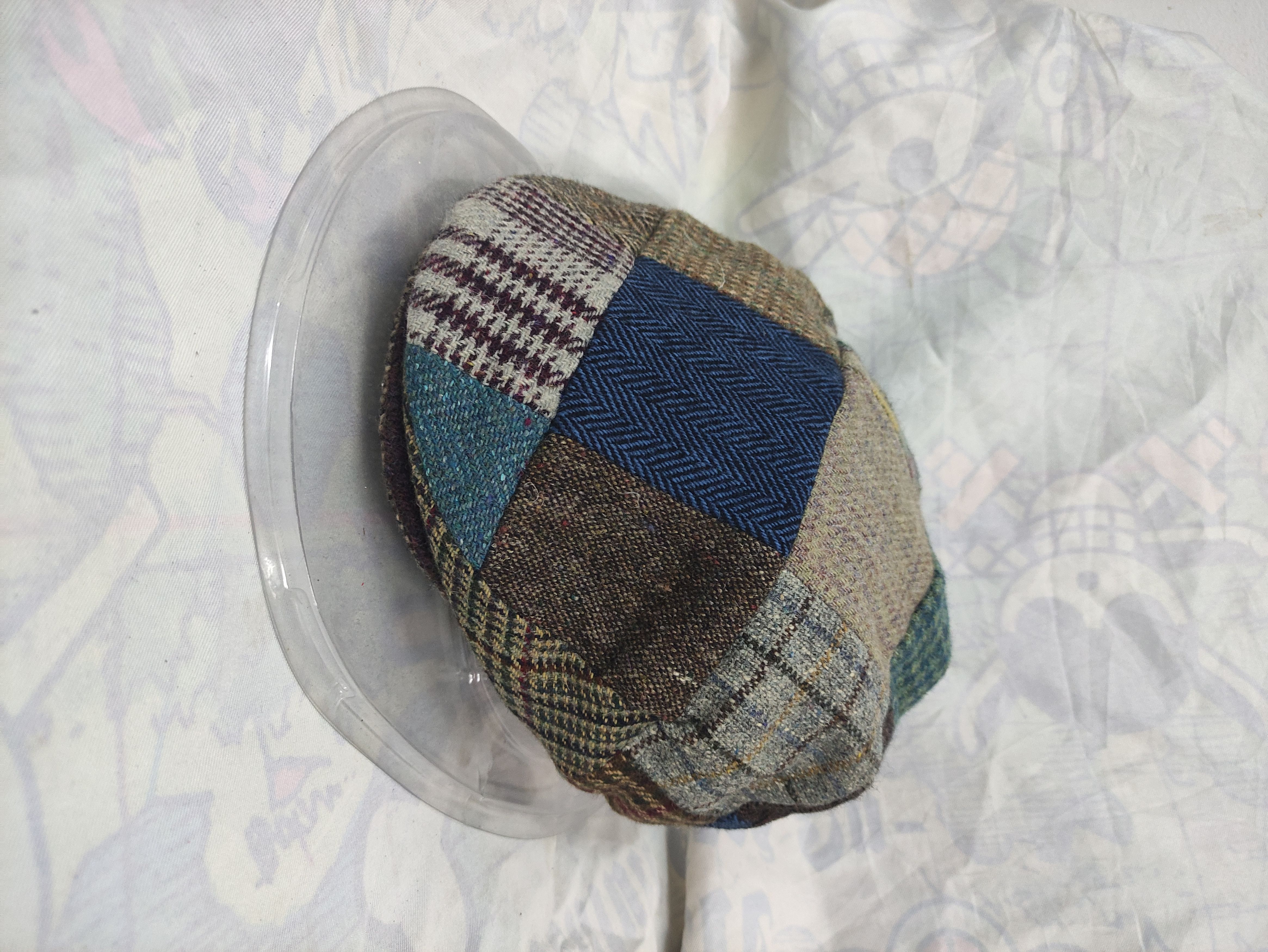 image of Donegal Handcraft x Donegal Tweed Hanna Hats Of Donegal Tweed Design Patchwork Baretta Cap, Men's