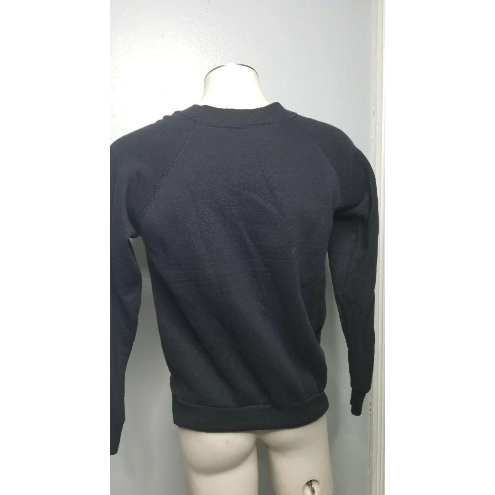 Vintage VINTAGE Pannill Floral Sweatshirt Mens M Crewneck Black Puff Paint Cotton Blend Embellished 90s Aztec Southwestern Size US M / EU 48-50 / 2 - 7 Thumbnail