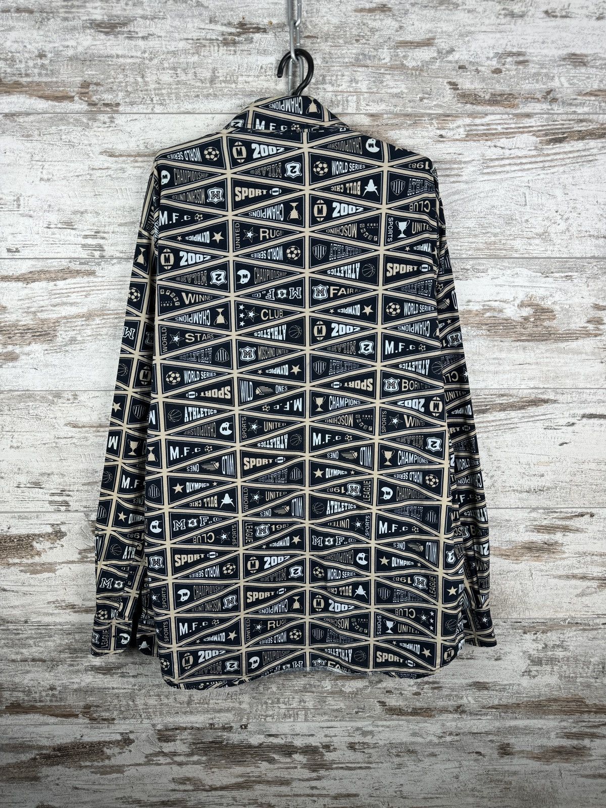 Moschino Mens Vintage Moschino Shirts button up luxury rare overprint Size US XL / EU 56 / 4 - 10 Thumbnail