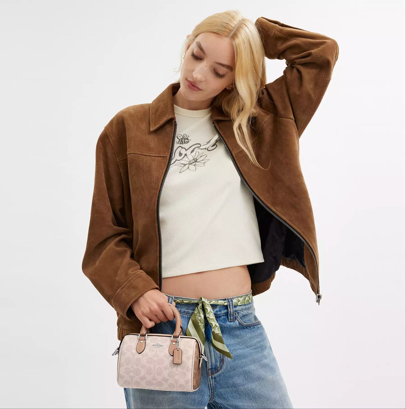Coach Mini Rowan Crossbody Bag In Blocked Signature Canvas CW330 Size ONE SIZE - 9 Thumbnail