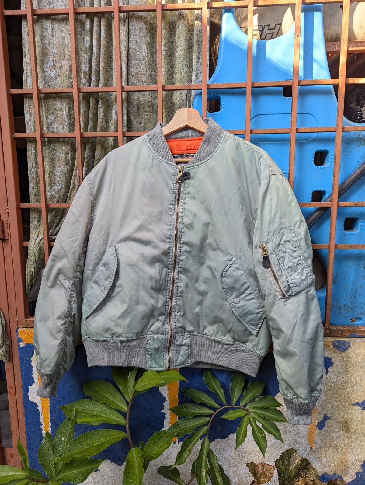 Vintage Vintage Waku Waki Work Fashion Bomber Jacket Size US L / EU 52-54 / 3 - 1 Thumbnail