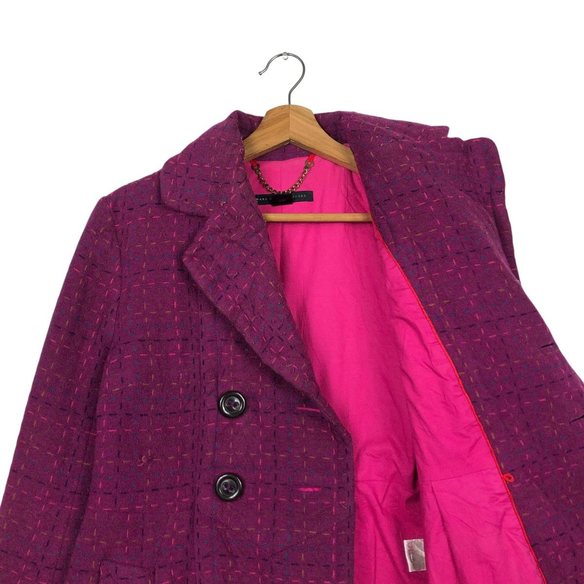 Marc by Marc Jacobs 🔥VINTAGE WOOL TWEED QUILTED JACKET MARC Size S / US 4 / IT 40 - 14 Thumbnail