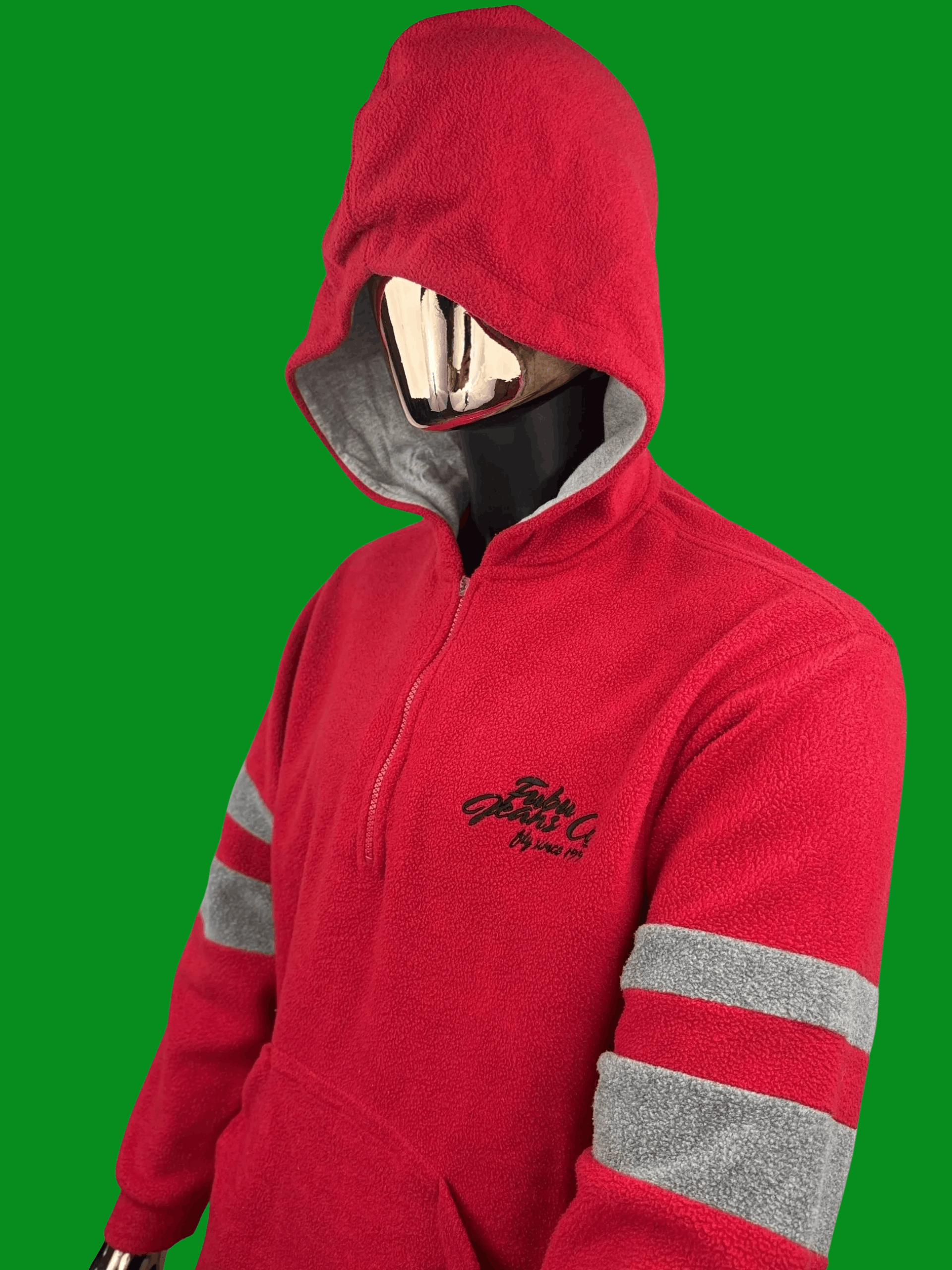 Fubu VTG FUBU 90s Quarter-Zip Hoodie – Band Striped Retro Style Size US M / EU 48-50 / 2 - 2 Thumbnail
